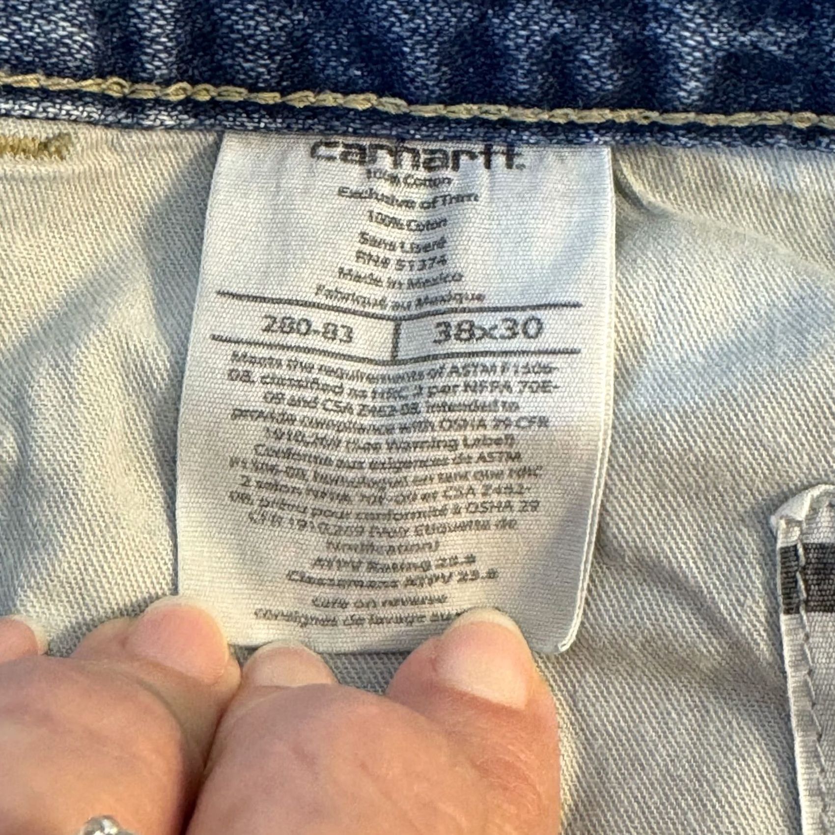 Carhartt Carhartt Jeans 38 X 30 Blue Denim Mid-Rise 5-Pocket Straight Mens Jeans Size US 38 / EU 54 - 6 Thumbnail