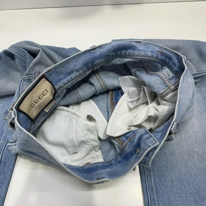 Gucci Gucci Gucci Blue Striped Zipper Pocket Denim Pants -2506 Size US 32 / EU 48 - 6 Thumbnail