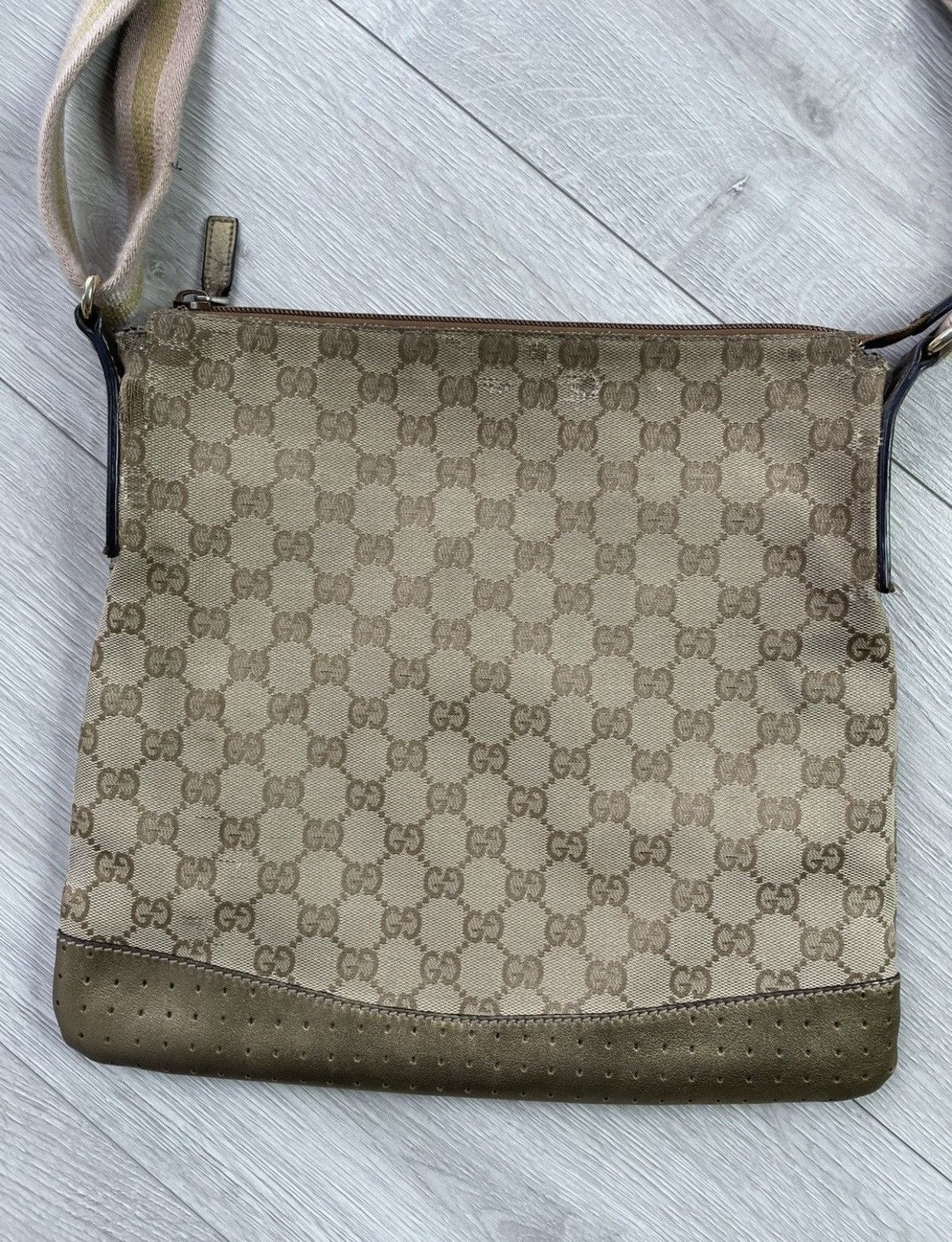 Gucci × Vintage Gucci GG Supreme monogram canvas bag messenger Size ONE SIZE - 3 Thumbnail