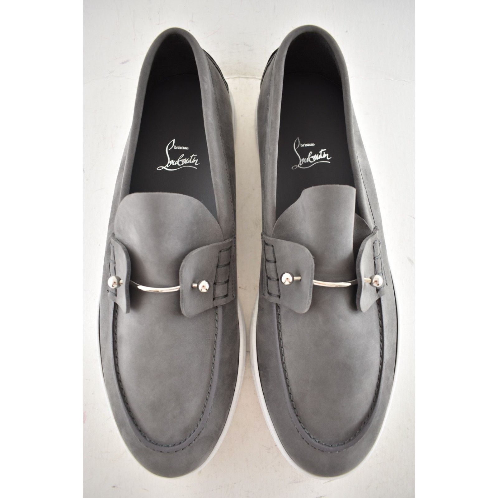 Christian Louboutin Christian Louboutin Mens Chambeliboat Flat Smoky Grey Loafer Size US 12 / EU 45 - 11 Thumbnail