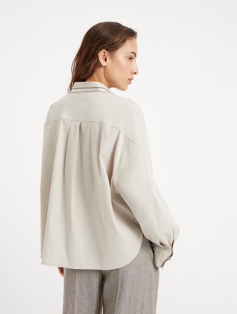 Brunello Cucinelli o1la1rc1a0425 Blouse in Light Brown Size XL / US 12-14 / IT 48-50 - 4 Thumbnail