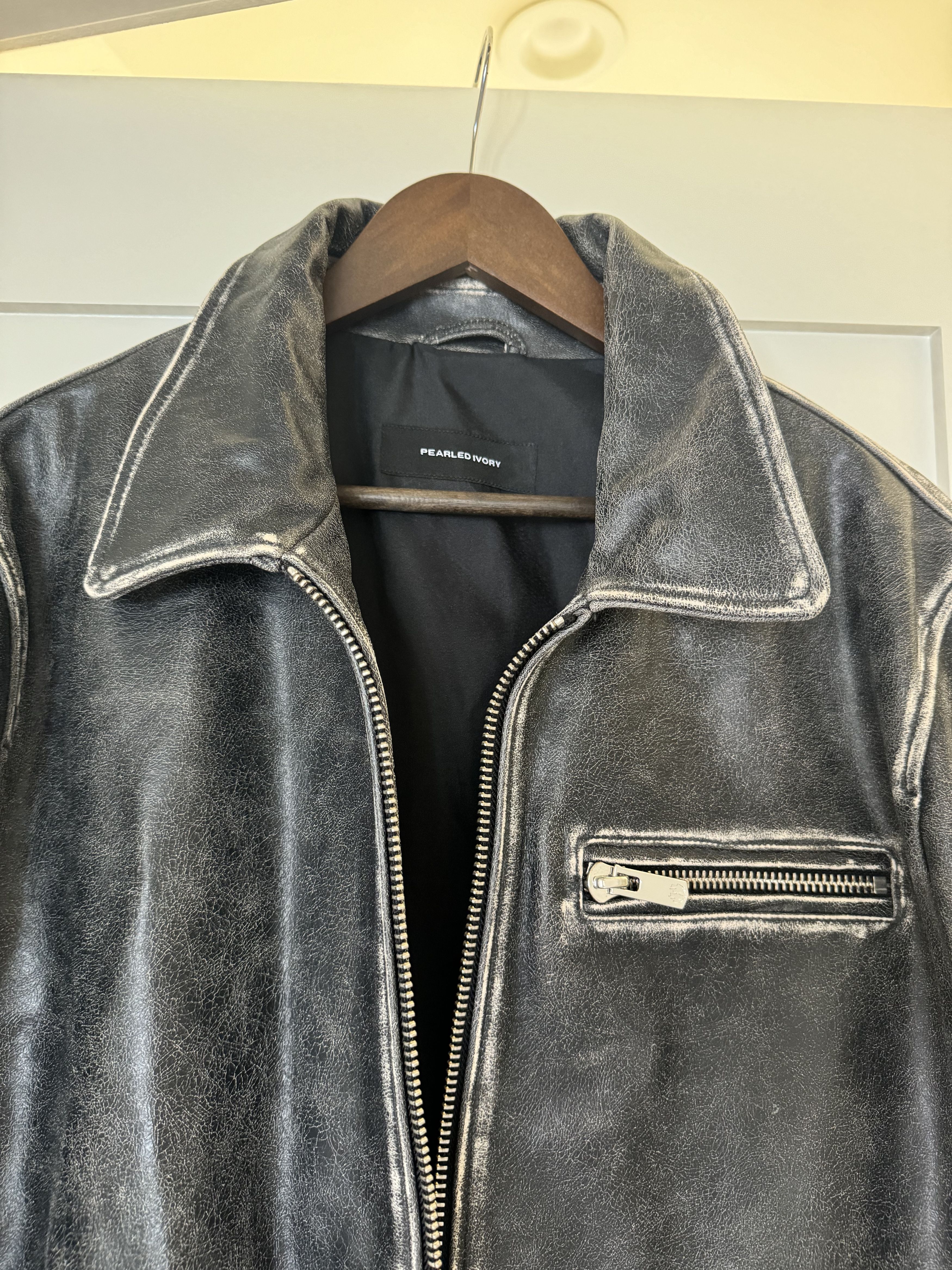 Pearled Ivory DISTRESSED BLOUSON JACKET Size US XL / EU 56 / 4 - 4 Thumbnail