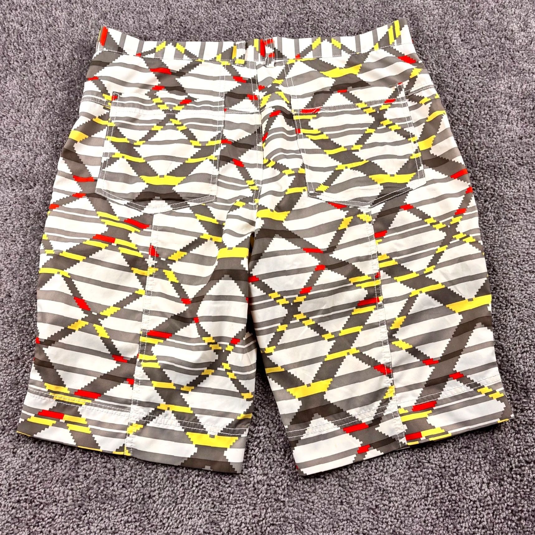 Nike Nike Golf Shorts Mens 34 Chino Stretch Zip Pocket Geometric Print Multicolor 34 (Regular) Mens Size US 34 / EU 50 - 5 Thumbnail