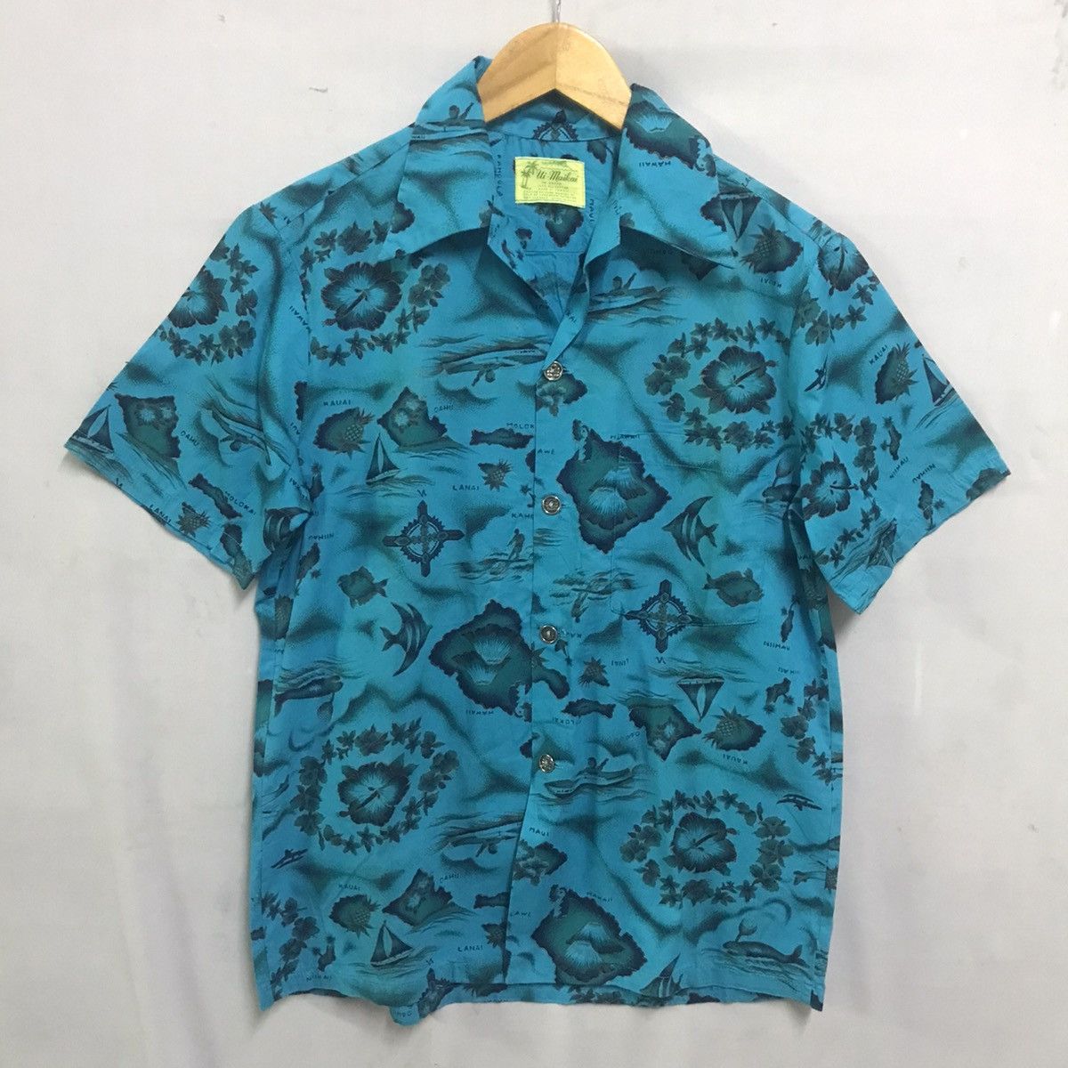 Vintage UI MAIKAI - Vintage 50s 60s Hawaiian Traditional Shirt Size US M / EU 48-50 / 2 - 1 Thumbnail