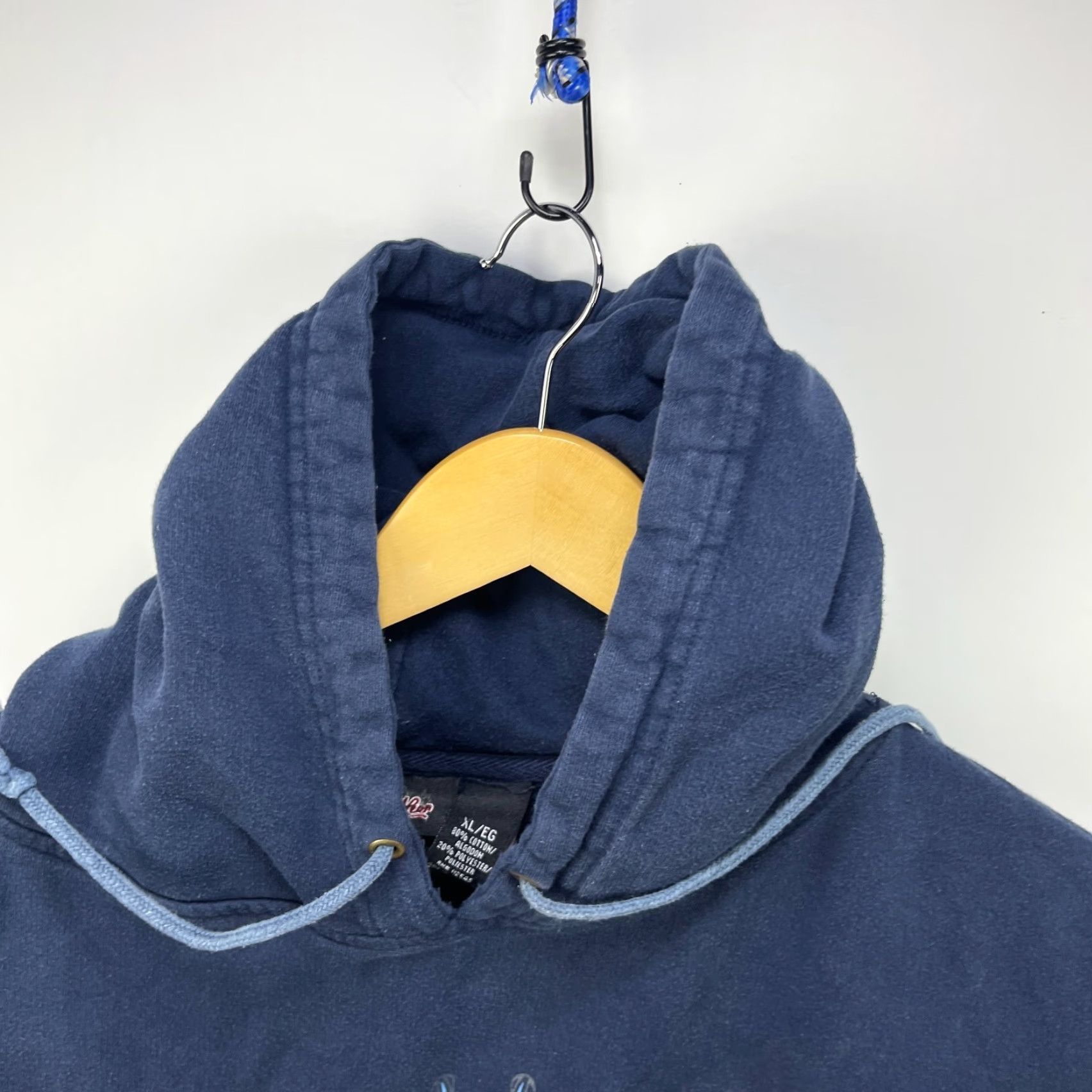 Vintage VINTAGE Dragon Flames Blue Y2K Baggy Skater Hoodie Streetwear XL Men Hoodie Size US XL / EU 56 / 4 - 4 Thumbnail