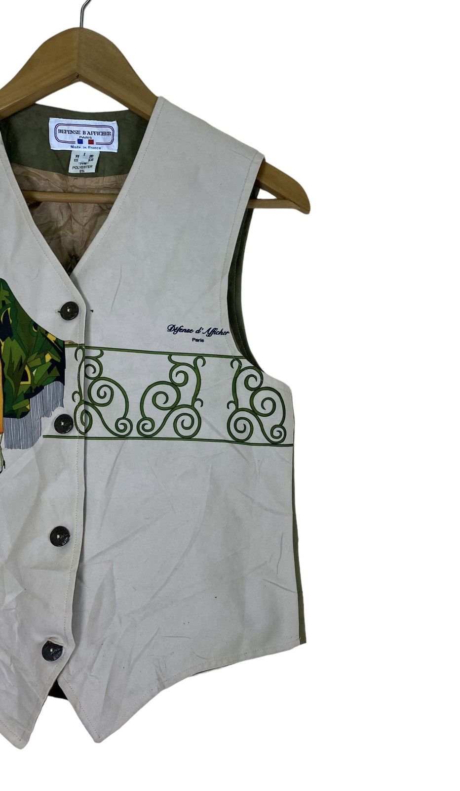 Art Comes First × Vintage Vintage 90s Defense D’Afficher Women Motif Vest Size US XS / EU 42 / 0 - 3 Thumbnail