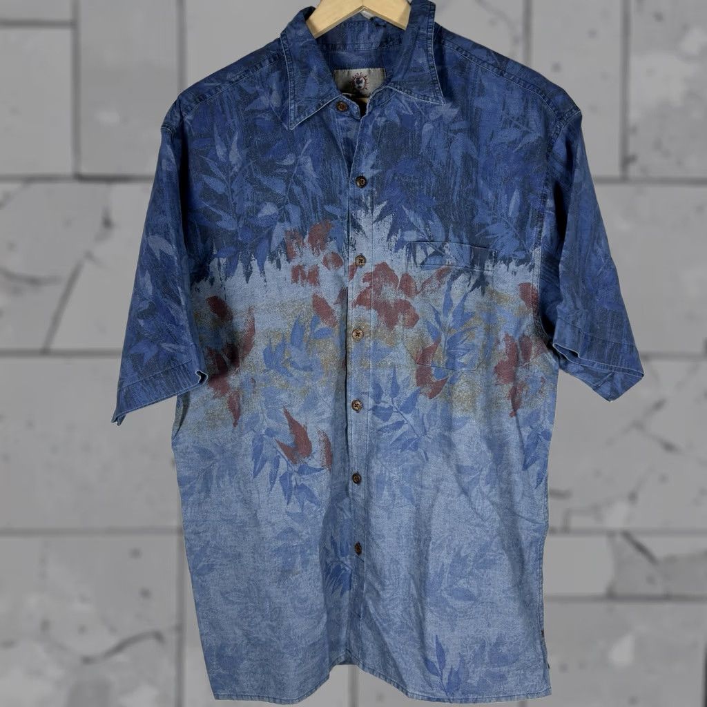 The Territory Ahead VINTAGE The Territory Ahead 100% Cotton Blue Hawaiian Style Shirt Mens XL Button-Up Short Sleeve Blues? Size US XL / EU 56 / 4 - 1 Thumbnail