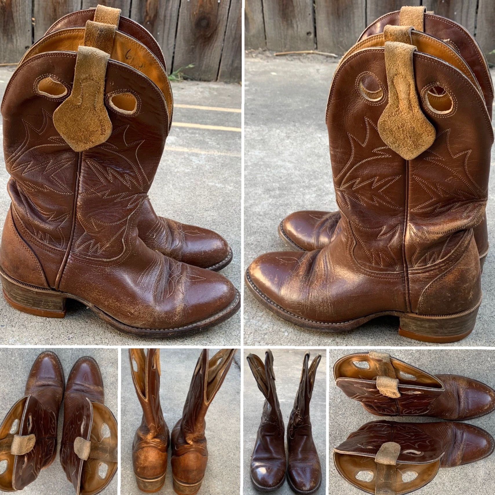 Vintage VINTAGE Alberta Boot Company Canada cowboy boots western cowgirl brown size 6 D Size US 6 / IT 36 - 4 Thumbnail