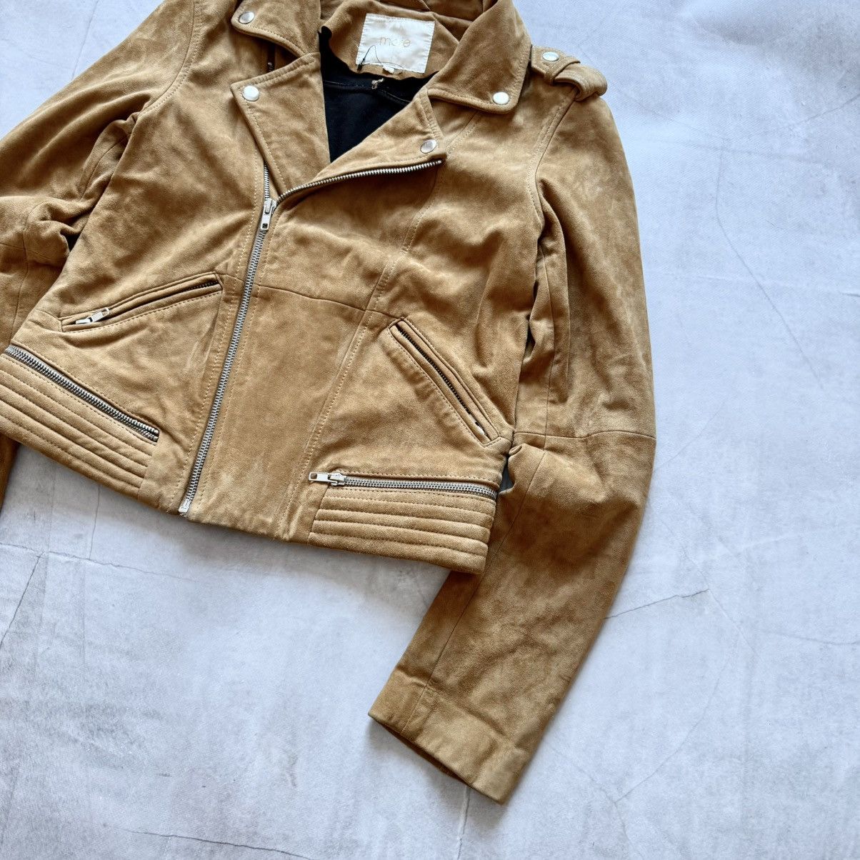 Maje Maje Suede Biker Avantgarde All Saints Style Jacket Size S / US 4 / IT 40 - 2 Thumbnail