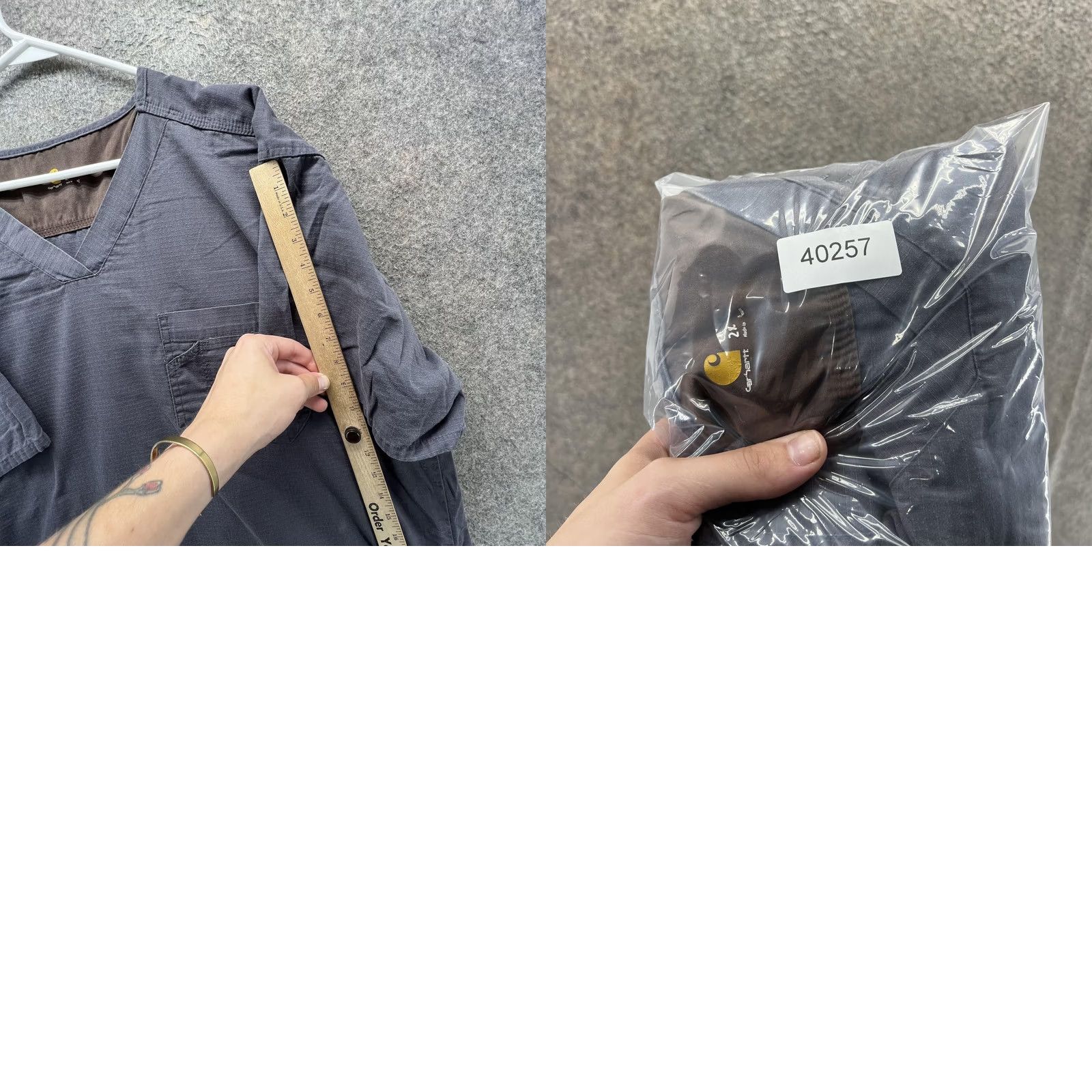 Carhartt Carhartt Shirt Mens 2X Gray V Neck Ripstop Pocket Scrub Top Workwear Utility Shirt Mens 2X Gray V-Neck Ripstop Pocket Scrub Top Workwear Size US XXL / EU 58 / 5 - 8 Thumbnail