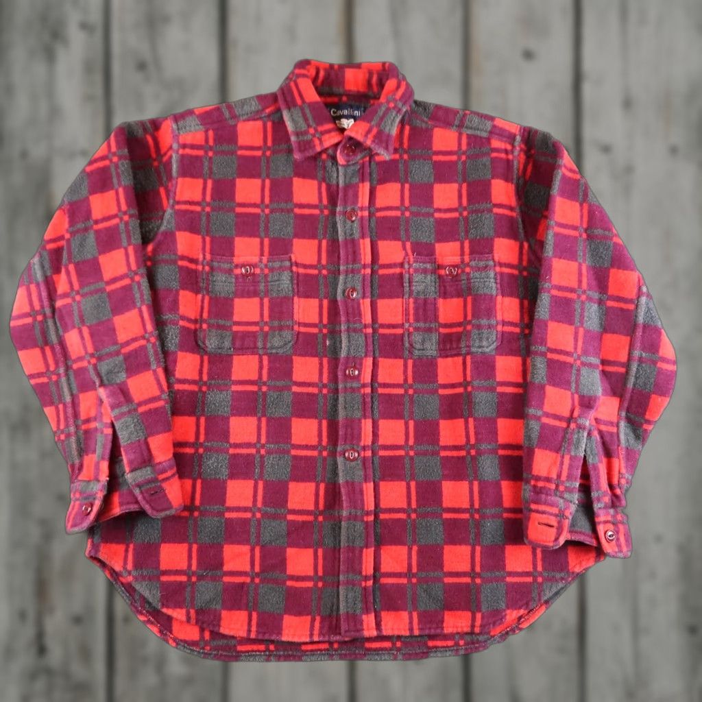 Vintage VINTAGE Cavallini Mens Flannel Shirt M Medium Plaid Button Up Long Sleeves Size US M / EU 48-50 / 2 - 1 Thumbnail