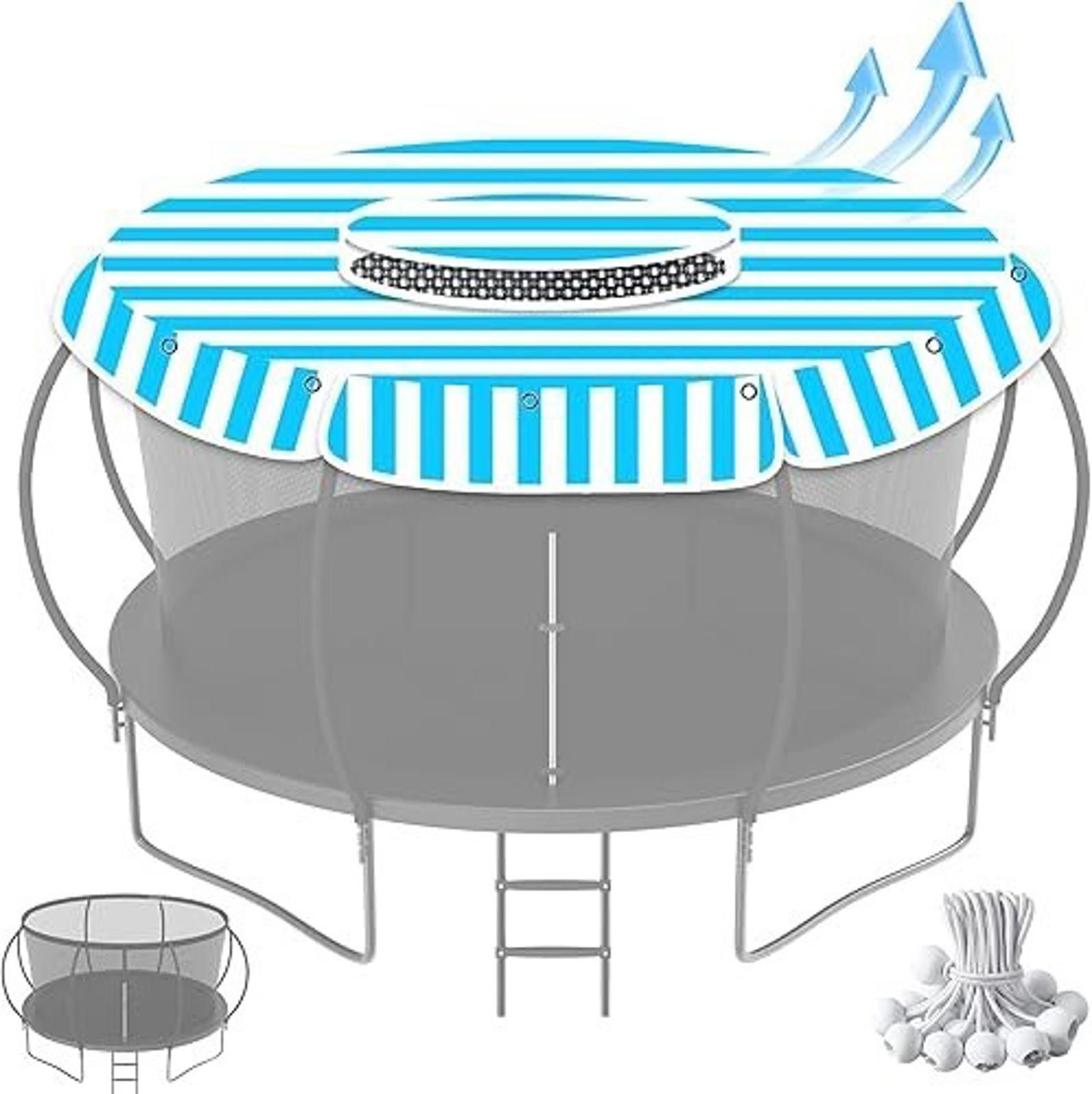 Hockey Skateboards Trampoline Shade Cover 14 Ft Round with Air Vent Anti-UV Size ONE SIZE - 11 Thumbnail