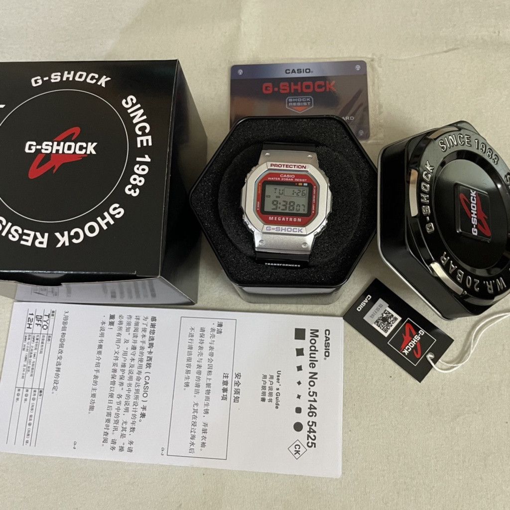 Casio × G Shock CASIO watch G SHOCK DW5600 X Transformers Megatron ...