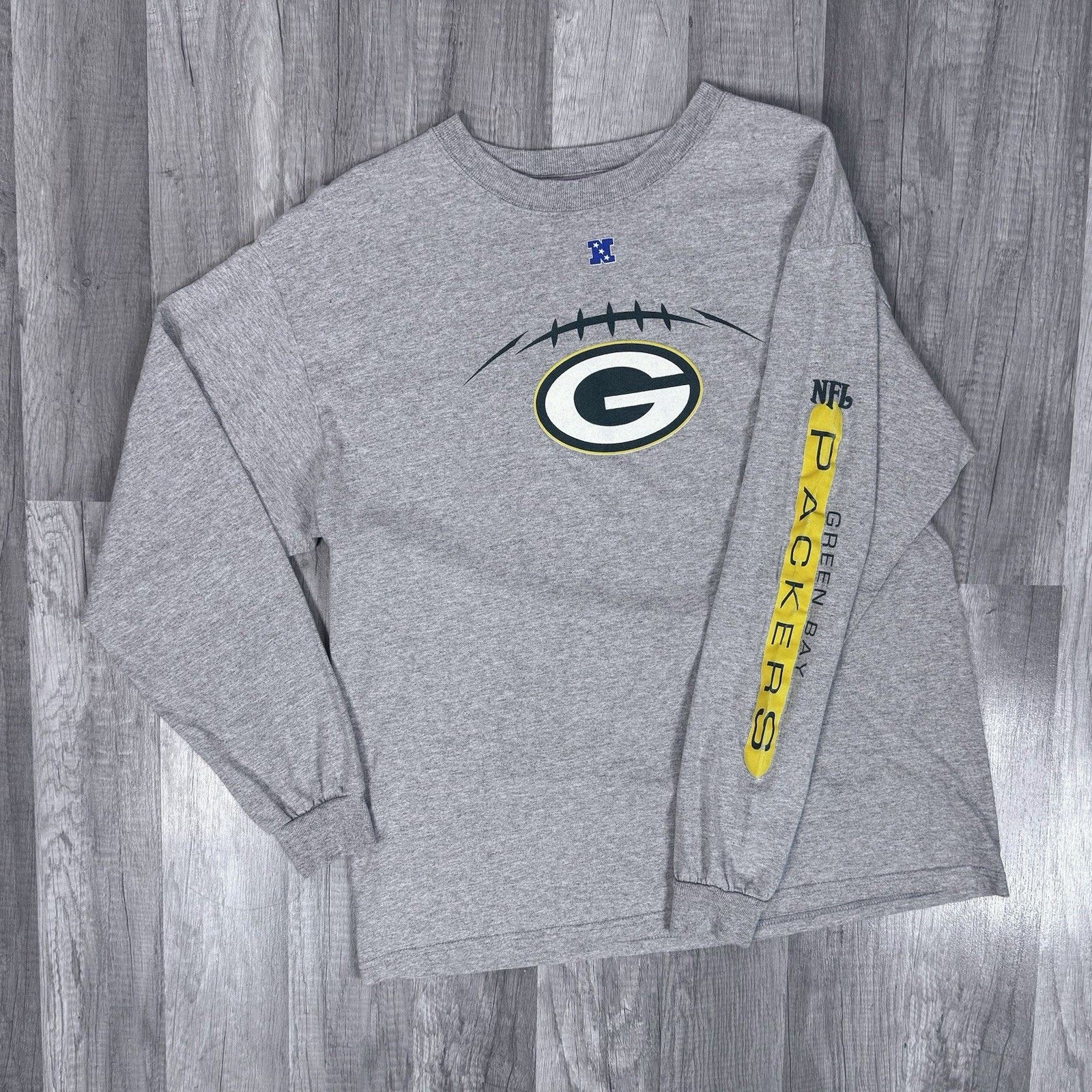 NFL × Vintage VINT Y2K NFL Green Bay Packers long Sleeve T-Shirt Gray Size US L / EU 52-54 / 3 - 2 Thumbnail