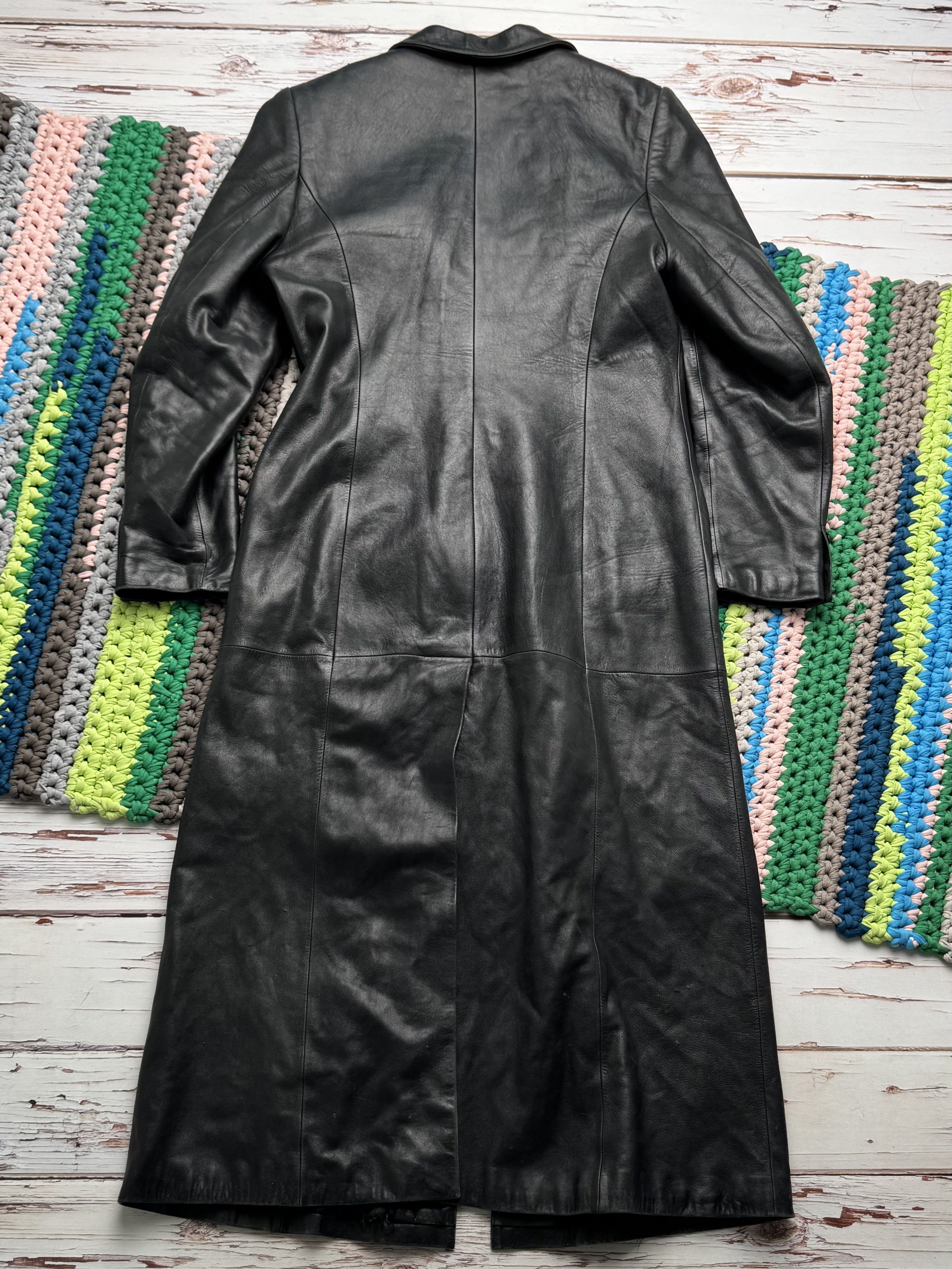 Dolce & Gabbana Vintage Dolce & Gabbana Leather Maxi Coat Y2K Trench Jacket Size M / US 6-8 / IT 42-44 - 14 Thumbnail