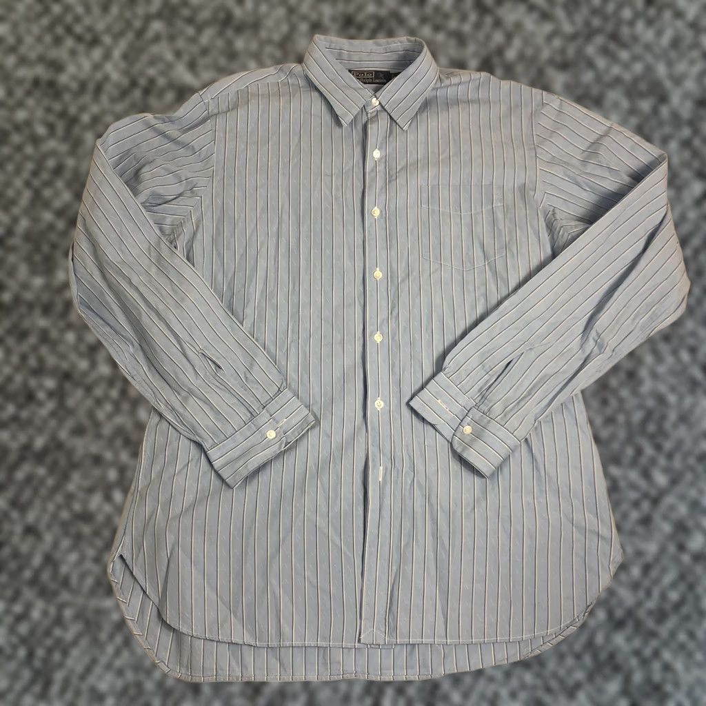 Polo Ralph Lauren Polo Ralph Lauren Button-Up Shirt Mens Large Long Sleeve Blue Casual Shirts Button-Up H80 Size US L / EU 52-54 / 3 - 1 Thumbnail