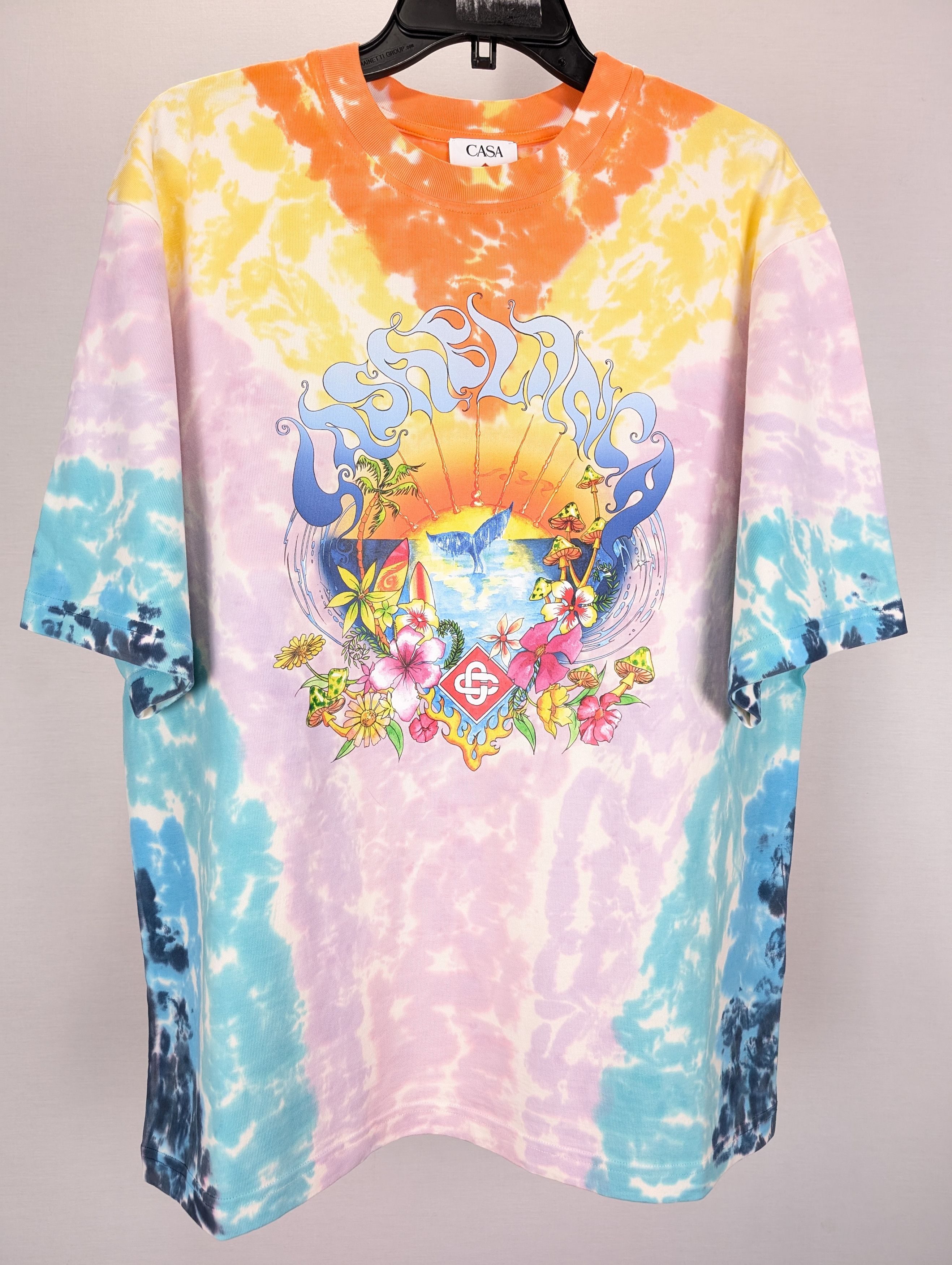 Casablanca o1rshd1 DUP / Oversized Printed Tie Dye T-Shirt Multicolor Size US XXL / EU 58 / 5 - 3 Thumbnail