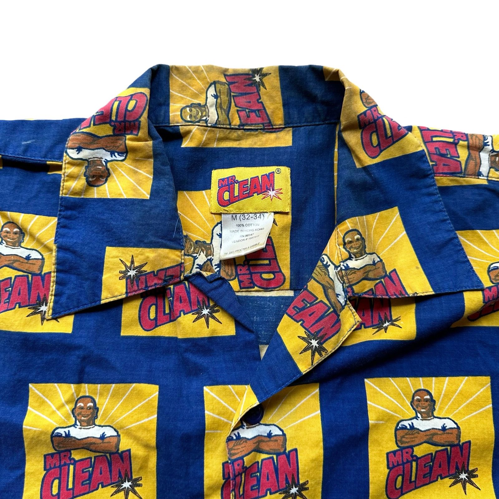 Other 2001 Mr. Clean Shirt Mens M SS up Hawaiian Shirt Button Down Size US M / EU 48-50 / 2 - 4 Thumbnail