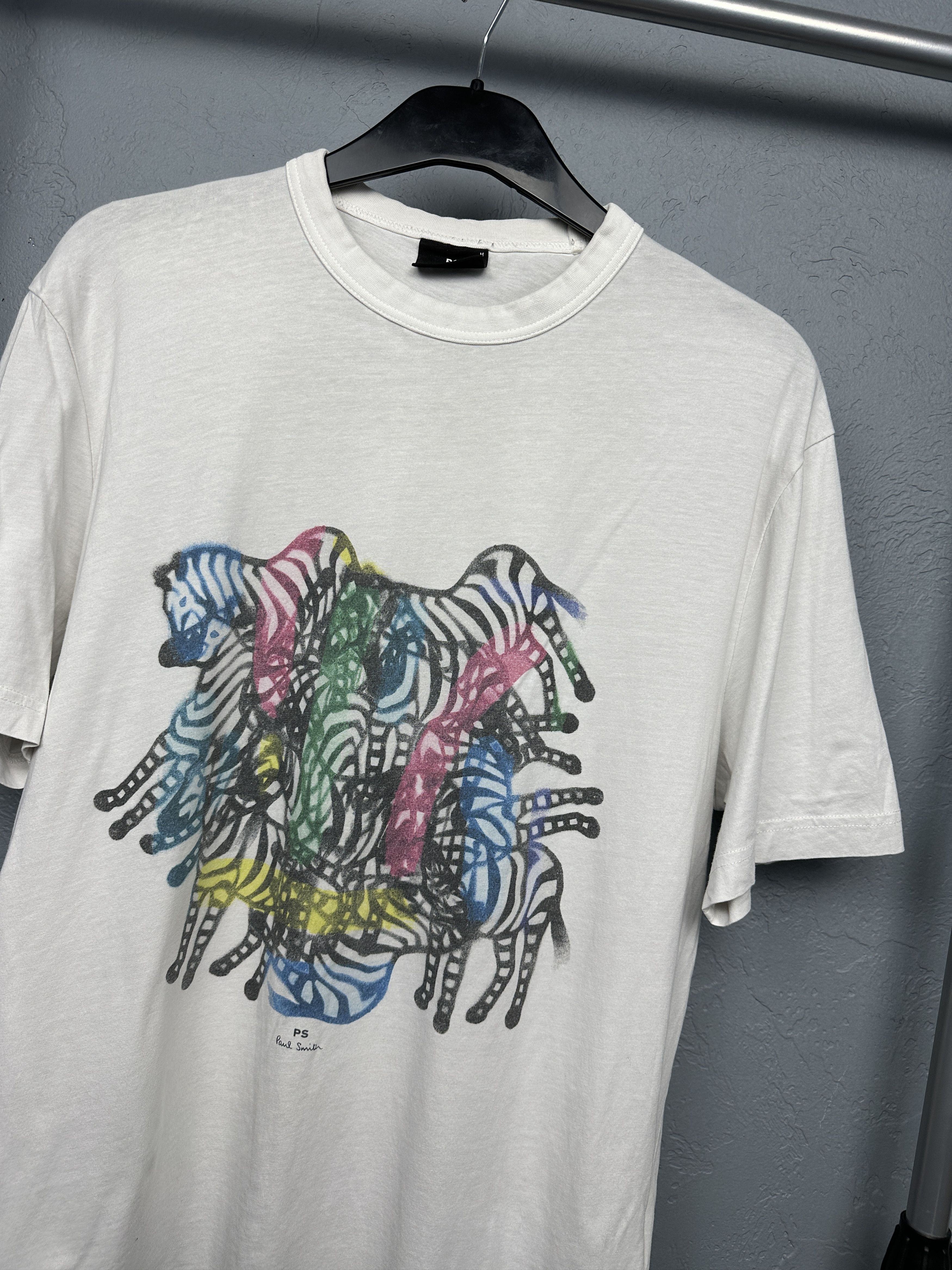 Paul Smith × Vintage Paul Smith Kaleidoscope Pony Vintage Mens T-Shirt Tee Size US M / EU 48-50 / 2 - 2 Thumbnail