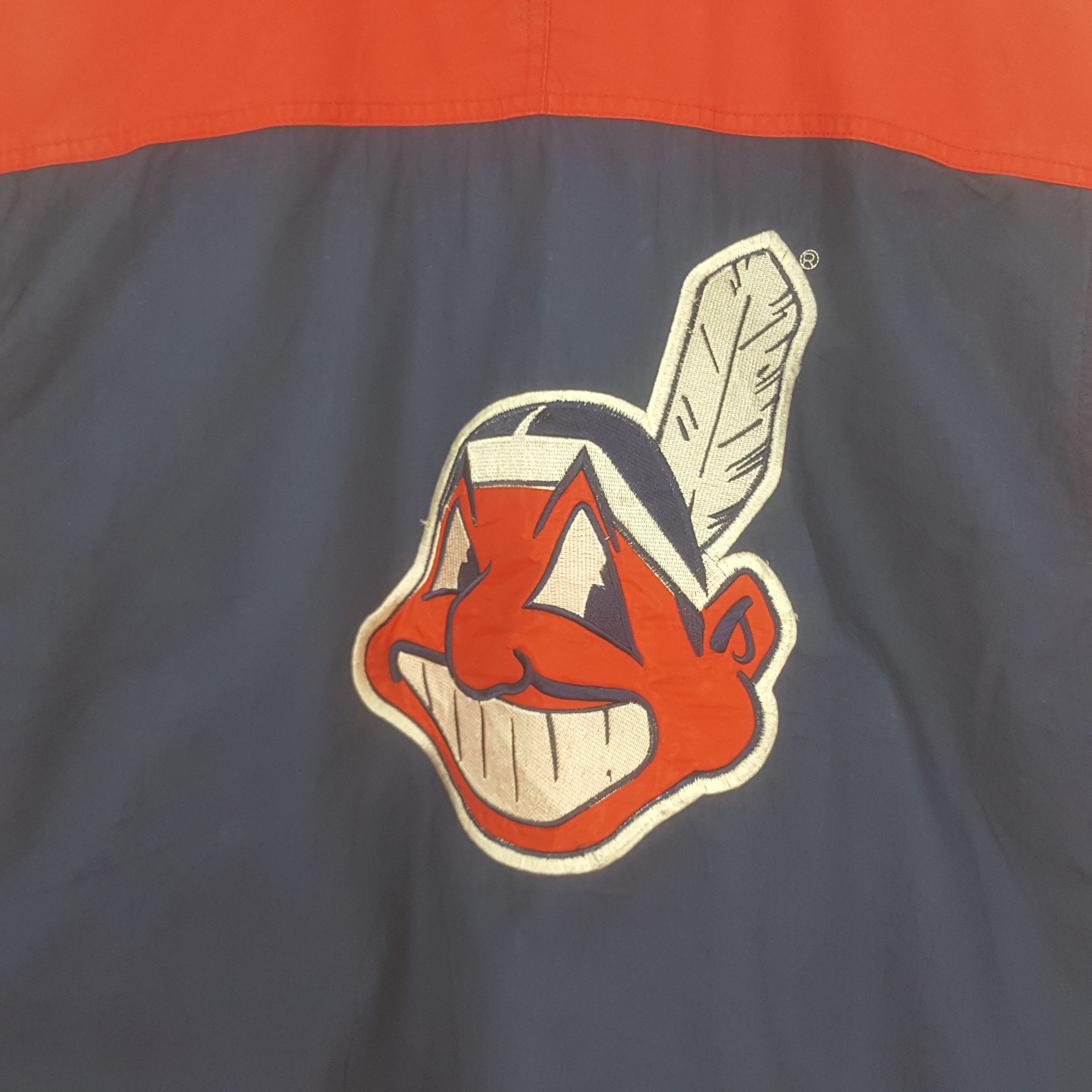 MLB Vintage Cleveland Indians Baseball Team Jacket C323N15 Size US XL / EU 56 / 4 - 4 Thumbnail