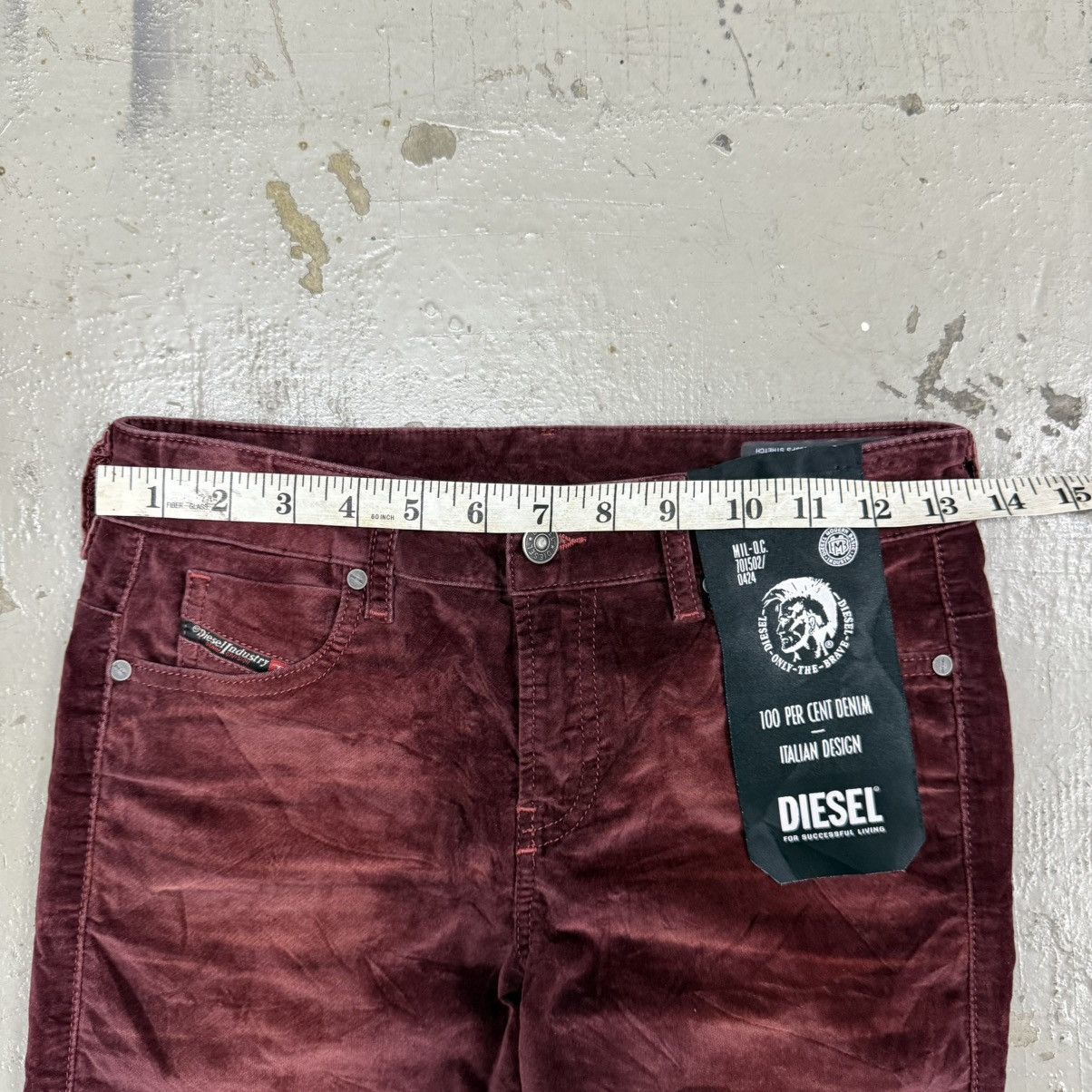 Diesel Diesel D-Jevel Low Waist Velvet Pant Y2K Size 26" / US 2 / IT 38 - 6 Thumbnail