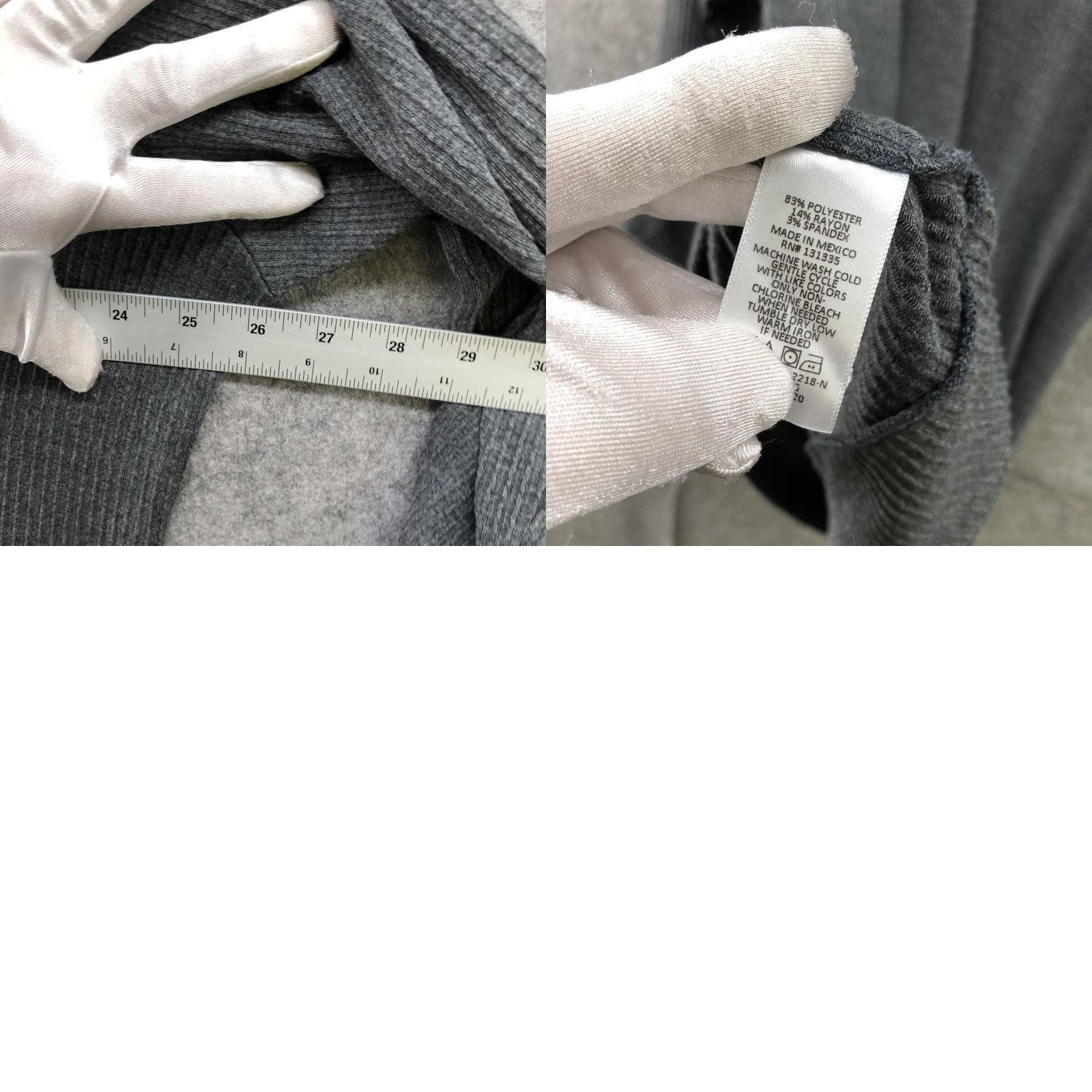 Vintage VINTAGE? No — Socialite High Neck Tunic Top Womens XL Gray Rib Knit Balloon Sleeve Shirt Size XL / US 12-14 / IT 48-50 - 8 Thumbnail