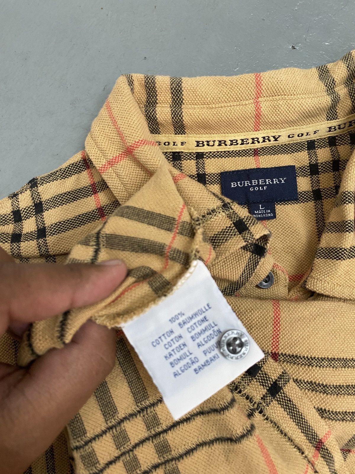 Burberry VTG BURBERRY NOVA CHECK POLO TEE Size US XL / EU 56 / 4 - 5 Thumbnail