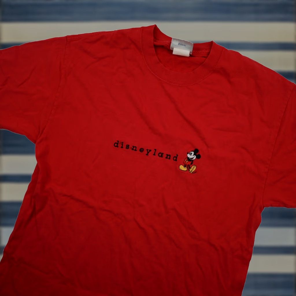 Disney VINTAGE Disney Mickey Mouse T-Shirt Red Mens Medium Embroidered Shirt Size US M / EU 48-50 / 2 - 1 Thumbnail