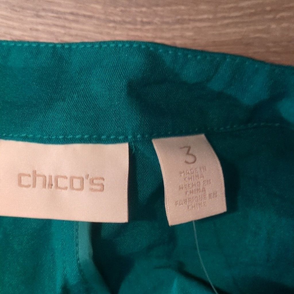 Chicos Chico's largo teal open motor jacket soft texture size 3 Size XL / US 12-14 / IT 48-50 - 3 Thumbnail
