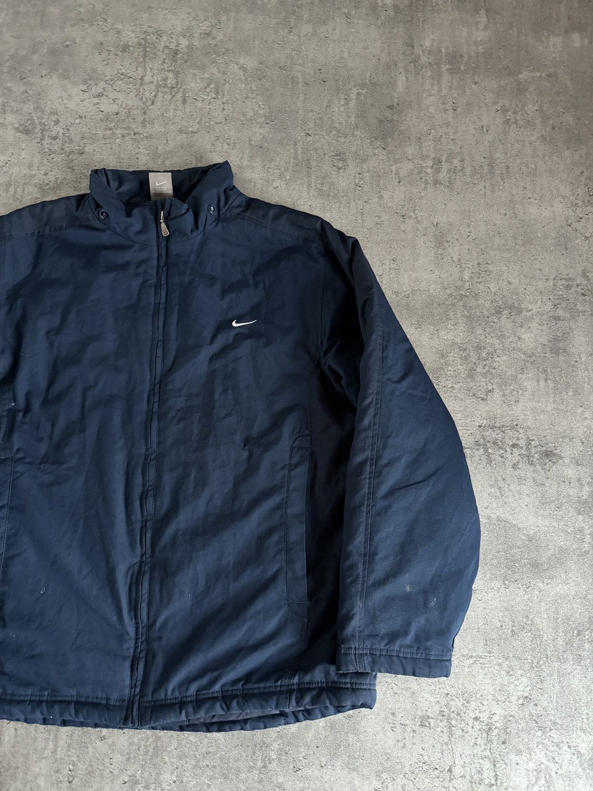 Nike × Vintage Nike Vintage 00s Swoosh Jacket big logo boxy navy rap y2k Size US L / EU 52-54 / 3 - 5 Thumbnail