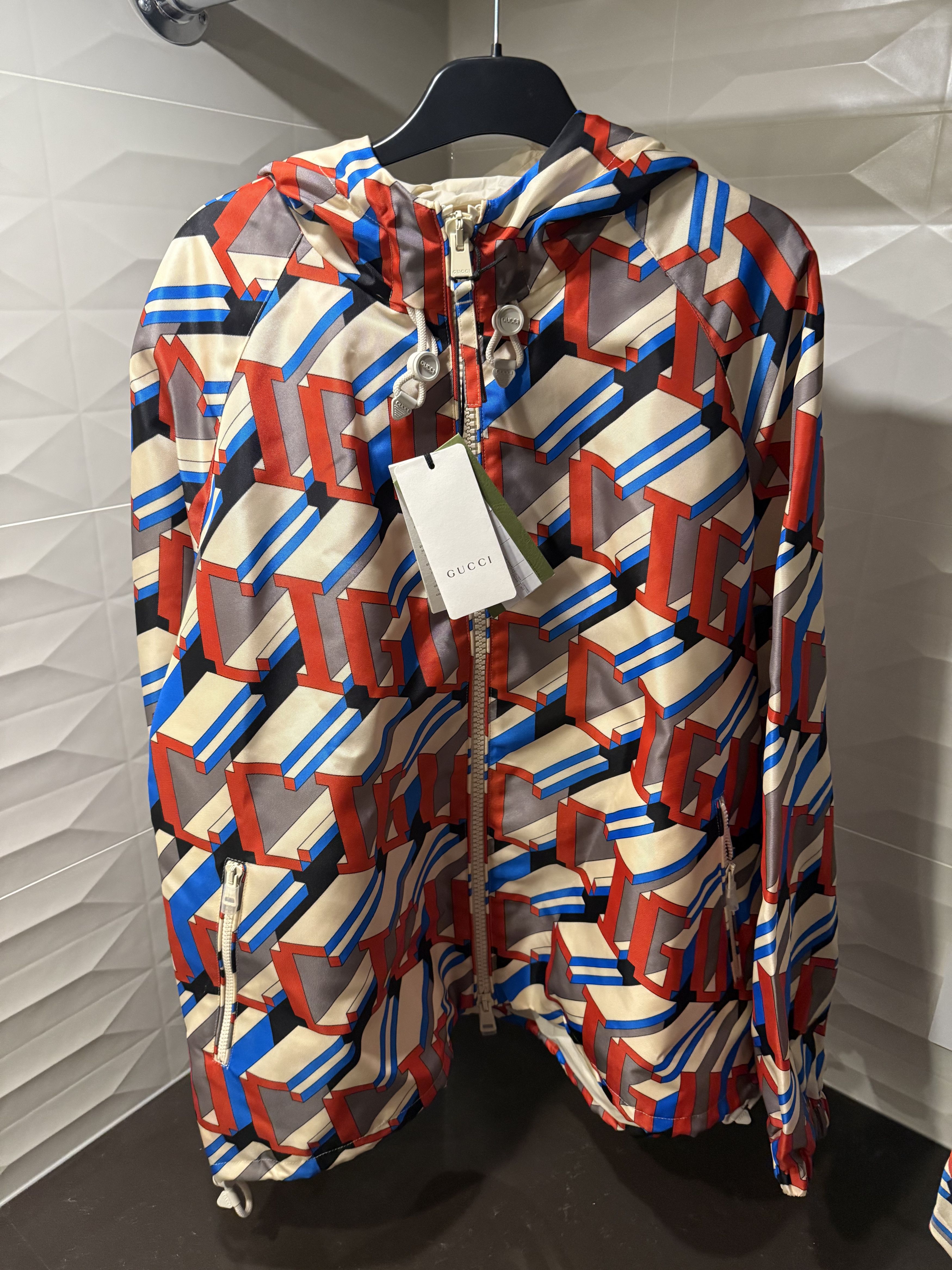 🎮 GUCCI Pixel Print Nylon Jacket - Size 48 / Medium