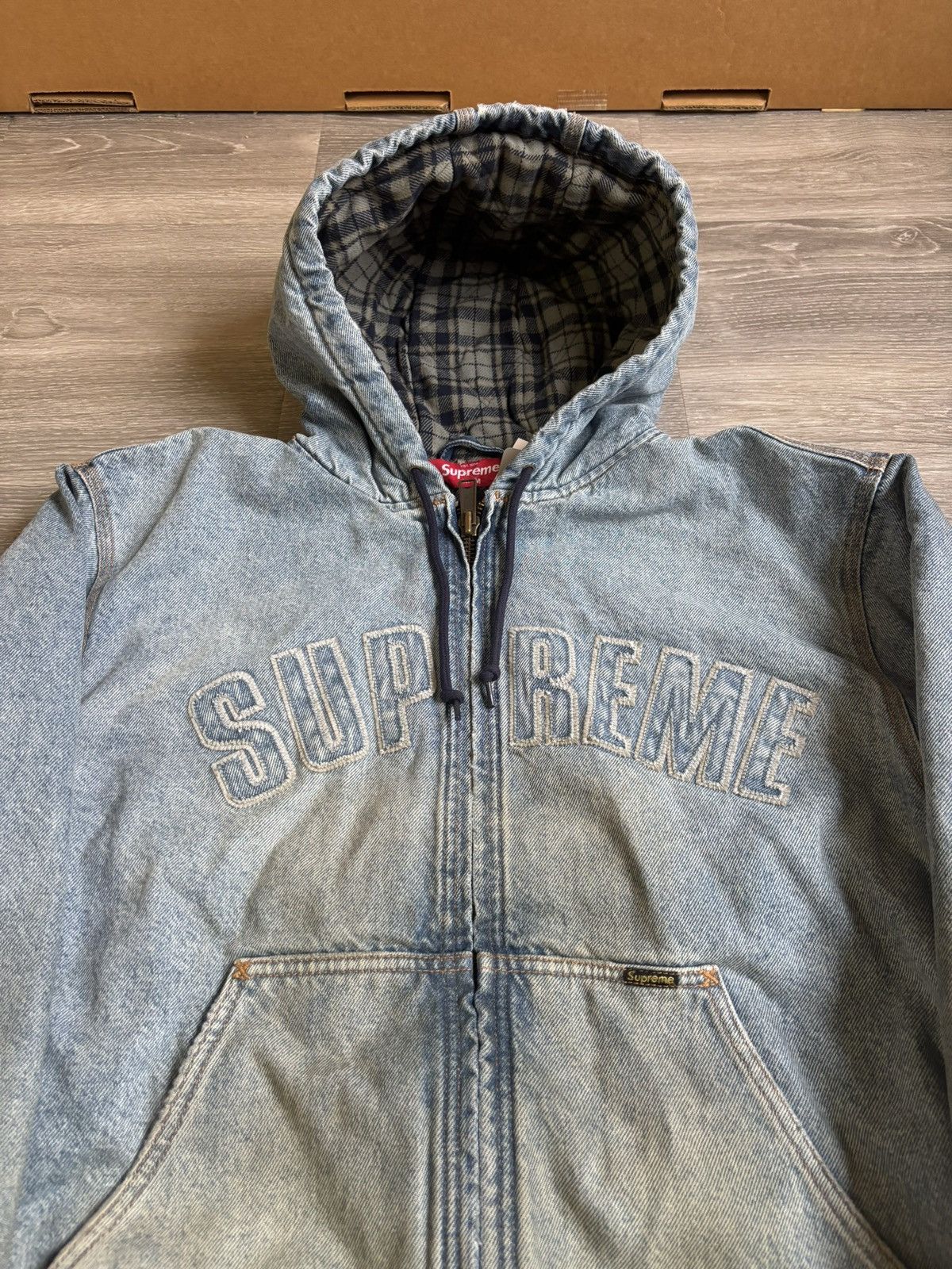Supreme Supreme Reflective Arc Hooded Work Jacket Black FW25 Size US S / EU 44-46 / 1 - 6 Thumbnail