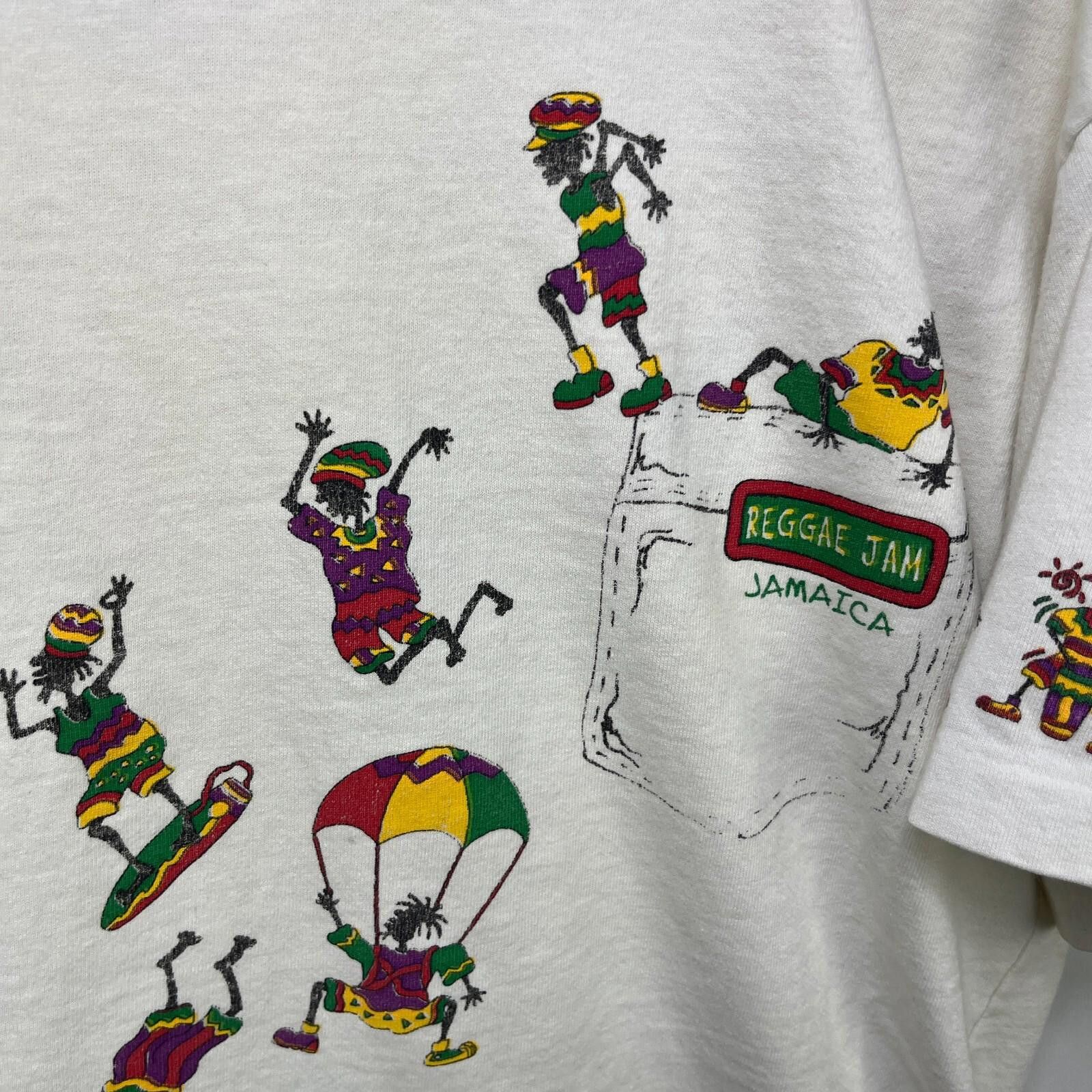 Vintage Vintage 90s Jamaica Reggae Jam Rasta T-Shirt Large Size US L / EU 52-54 / 3 - 3 Thumbnail