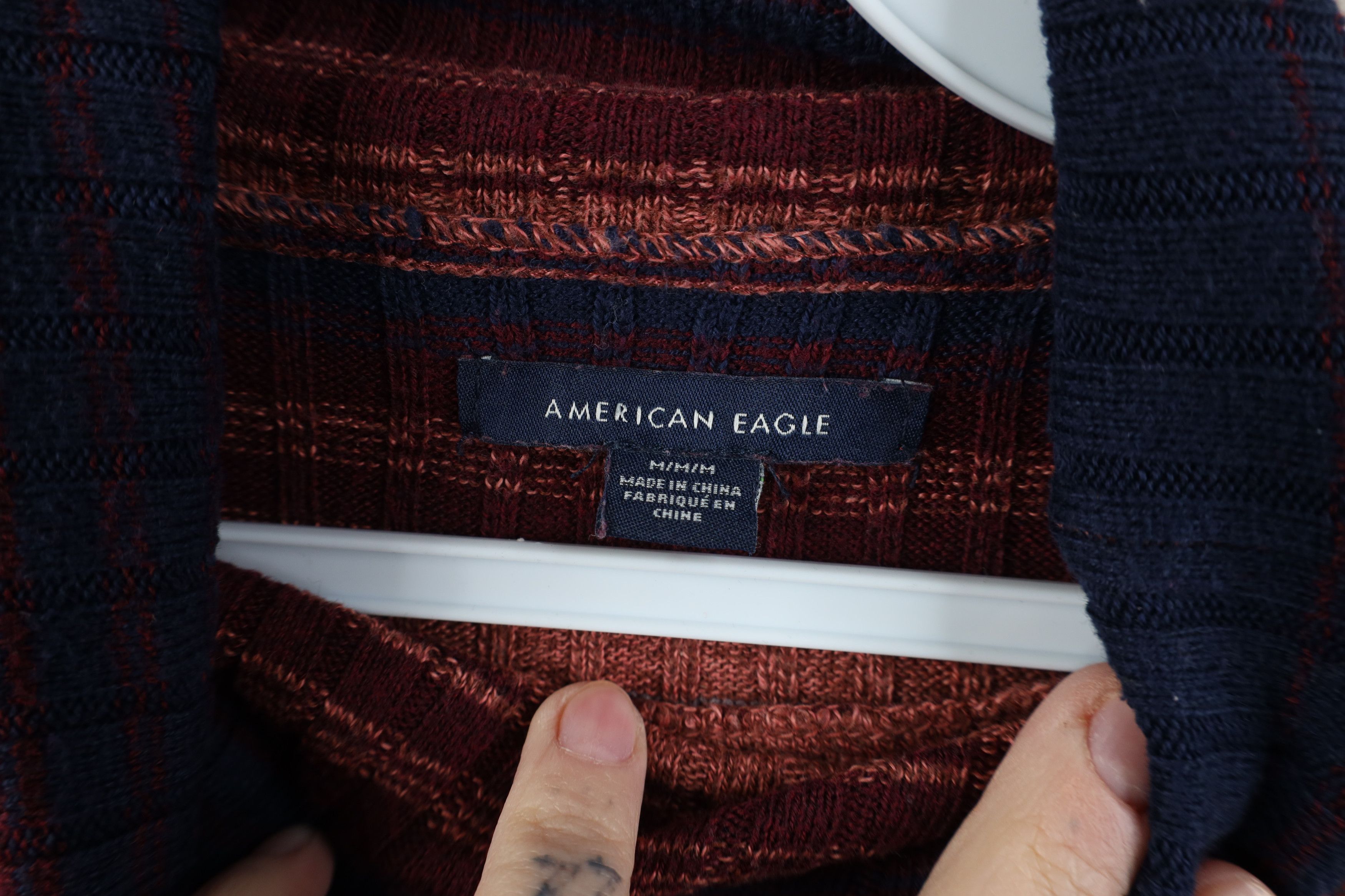 American Eagle Outfitters Vintage Y2K American Eagle Striped Turtleneck Sweater Size M / US 6-8 / IT 42-44 - 5 Thumbnail