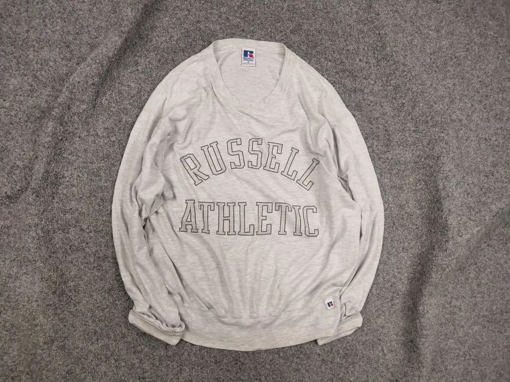 Russell Athletic Vintage 90's Russell Athletic Logo USA Crew chek Sweatshirt Size US M / EU 48-50 / 2 - 1 Thumbnail