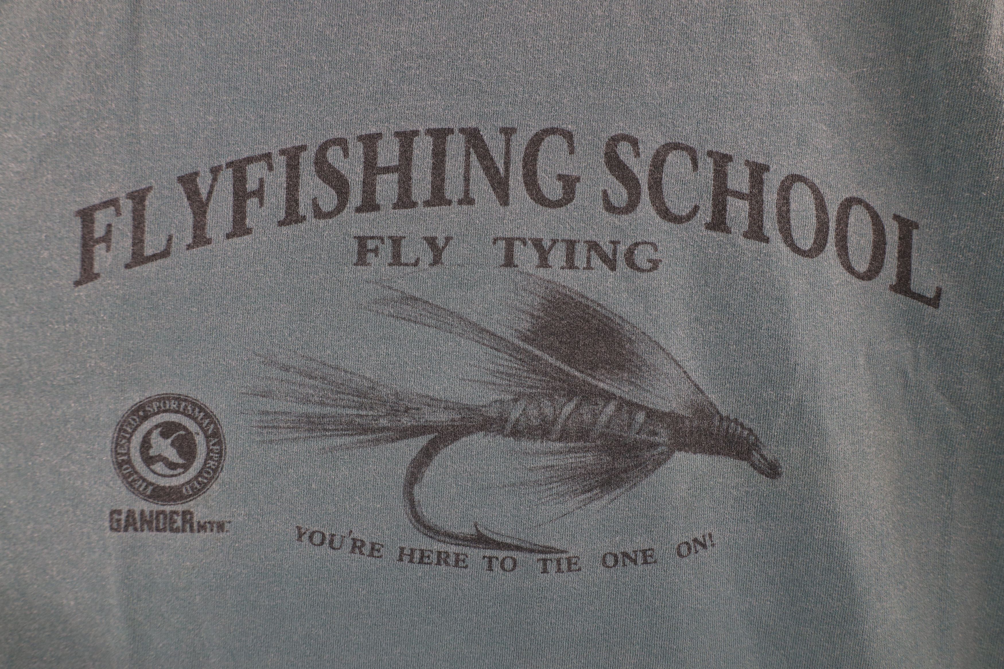 Vintage Vintage 90s Gander Mountain Flyfishing School T-Shirt Size US L / EU 52-54 / 3 - 4 Thumbnail