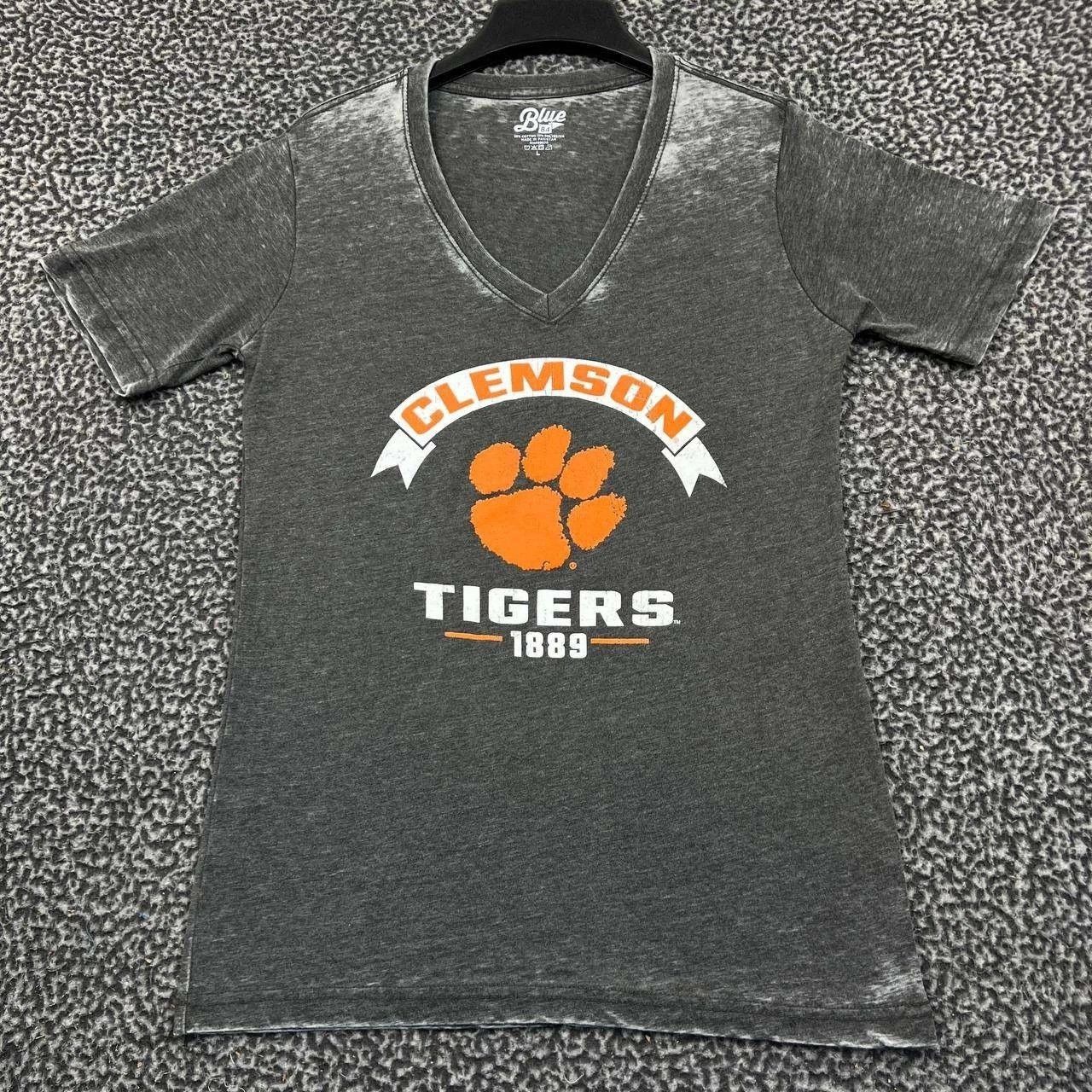 Other Clemson Tigers NCAA Shirt Women Large Gray Blue 84 V-Neck Size L / US 10 / IT 46 - 1 Thumbnail