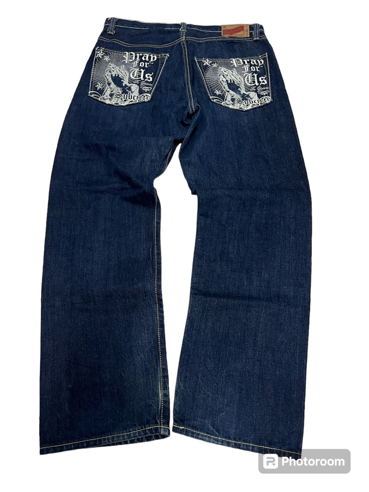 If Six Was Nine × Japanese Brand × Le Grande Bleu (L.G.B.) 💥Baggy💥VINTAGE SUBCIETY SELVEDGE JEANS Size US 32 / EU 48 - 2 Thumbnail