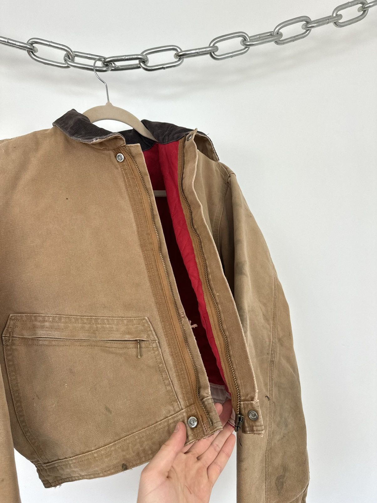 Carhartt Vintage 80s Carhartt USA Cropped Boxy Distressed Rare Jacket Size US S / EU 44-46 / 1 - 18 Thumbnail