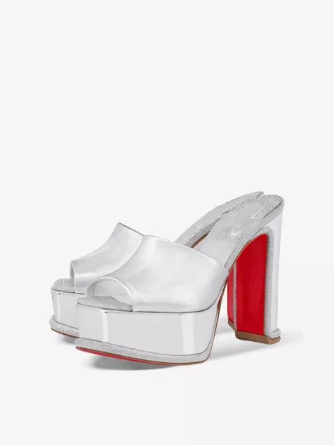 Christian Louboutin o1s1wg110924 Heeled Sandals in Silver Size US 10 / IT 40 - 2 Thumbnail