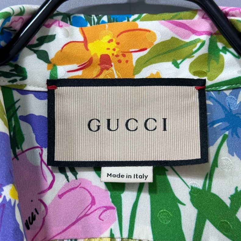 Gucci Gucci Dark ripple dot double G floral full print shirt 2502 Size US XS / EU 42 / 0 - 5 Thumbnail