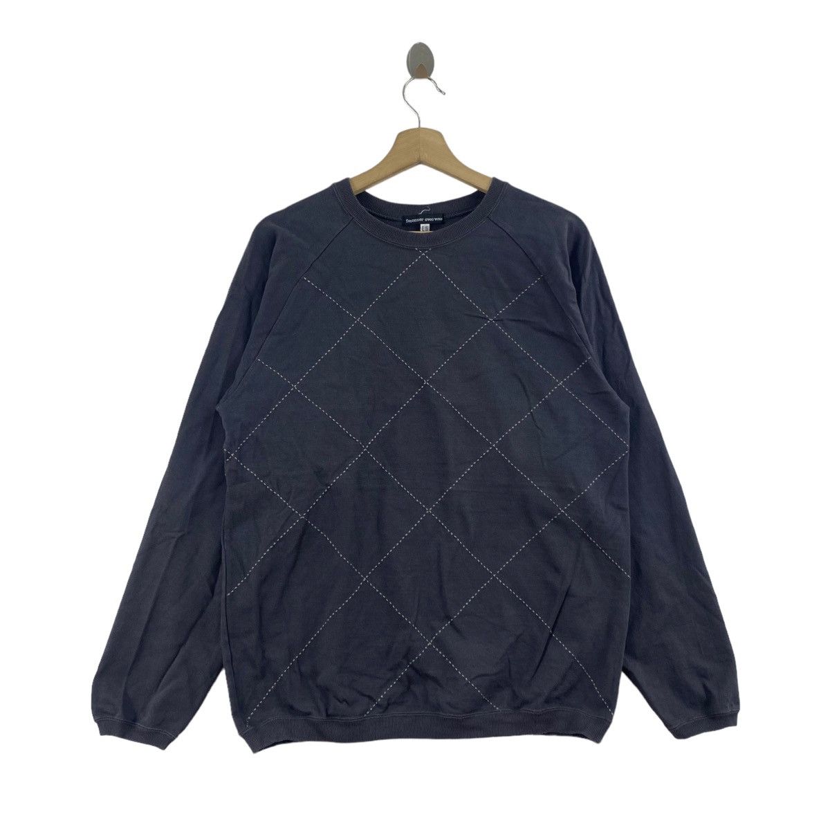 Other FACONIER AVEC VOUS French Designer Checked Design Sweatshirt Size US L / EU 52-54 / 3 - 1 Thumbnail