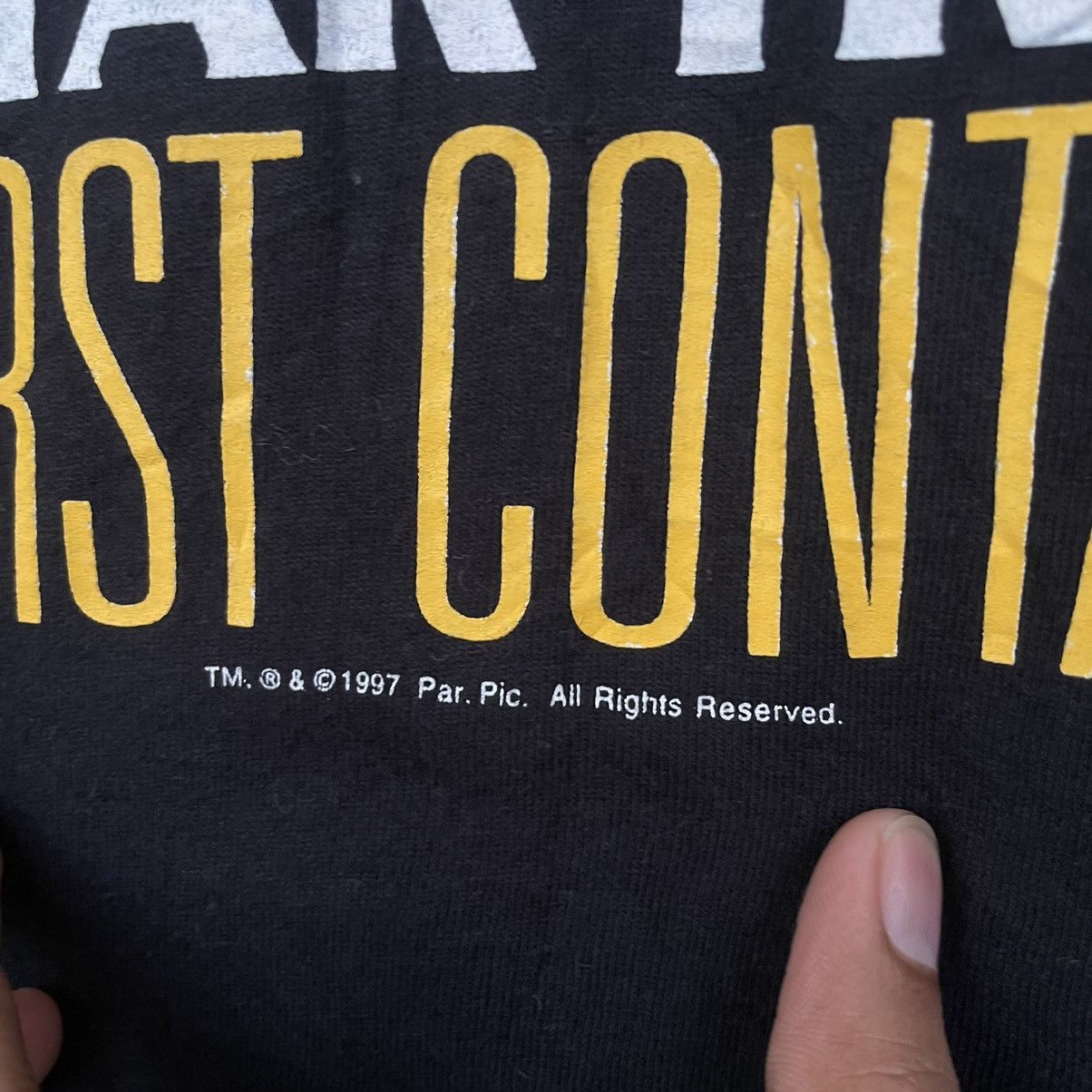 Vintage Vintage 1997 Star Trek First Contact Movie Promo T Shirt Size US M / EU 48-50 / 2 - 3 Thumbnail