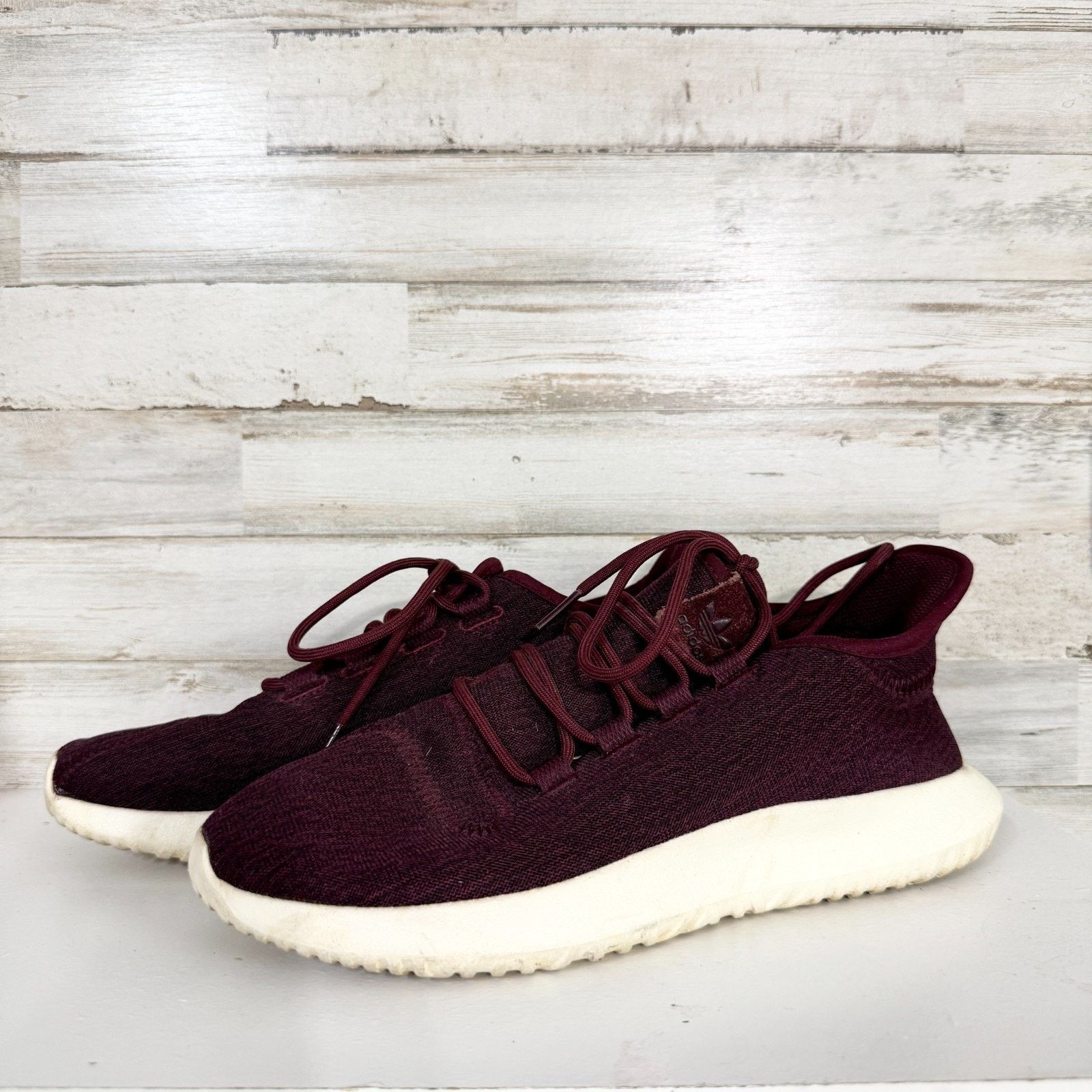 Adidas Adidas Women Size 7 Tubular Shadow Maroon Running Sneakers Size US 7 / IT 37 - 3 Thumbnail