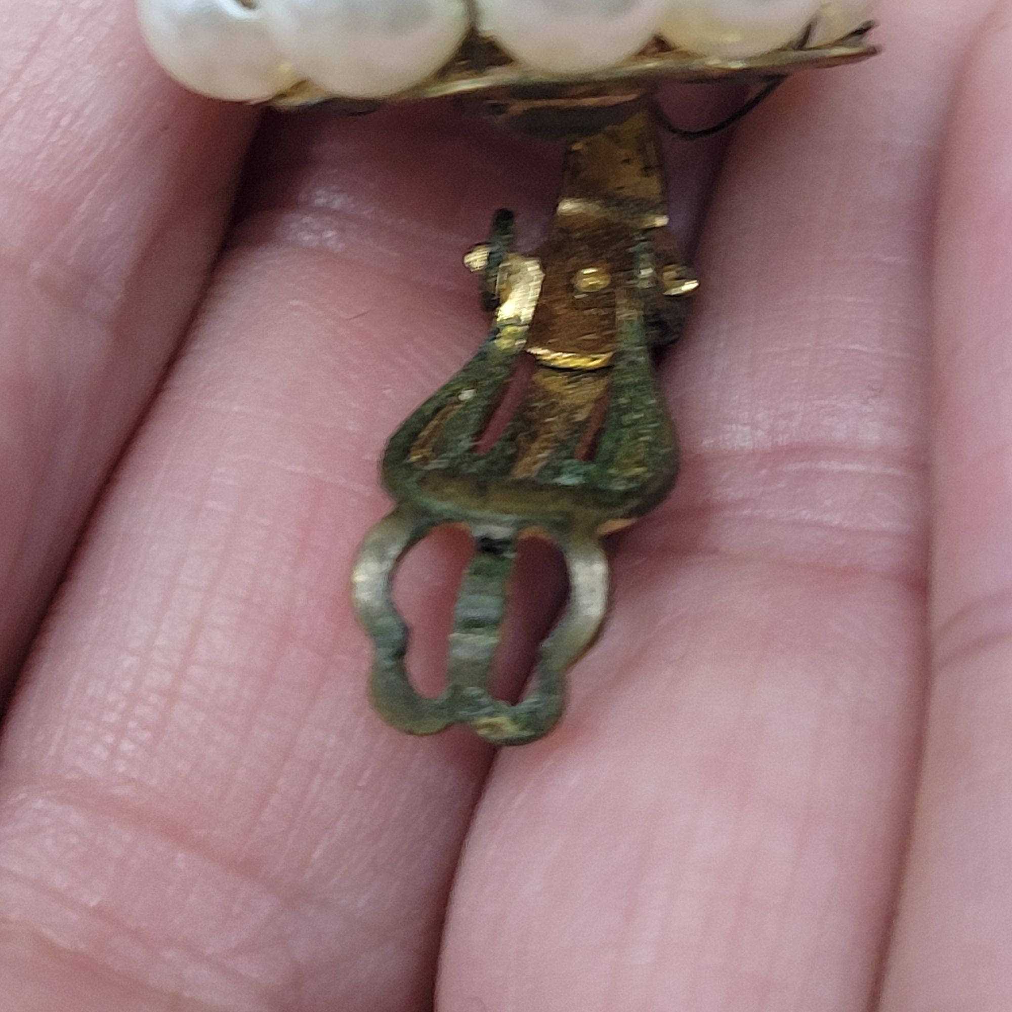 Vintage Vtg 50s Signed Japan Gold Tone Faux Pearl Clip-On Earrings Size ONE SIZE - 6 Thumbnail
