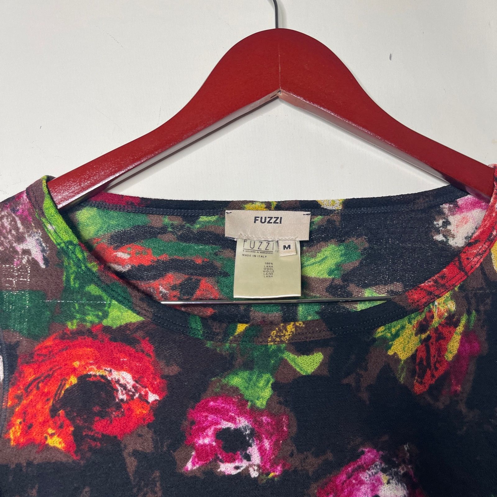 FUZZI Fuzzi black wool see through floral long sleeve top sz M Size M / US 6-8 / IT 42-44 - 7 Thumbnail