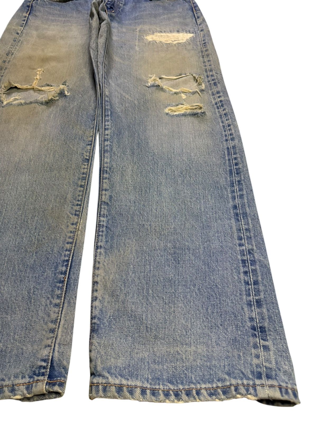WHIZ LIMITED Vintage Japanese Brand Selvedge Mud Wash Distress Baggy Jean Size US 32 / EU 48 - 8 Thumbnail