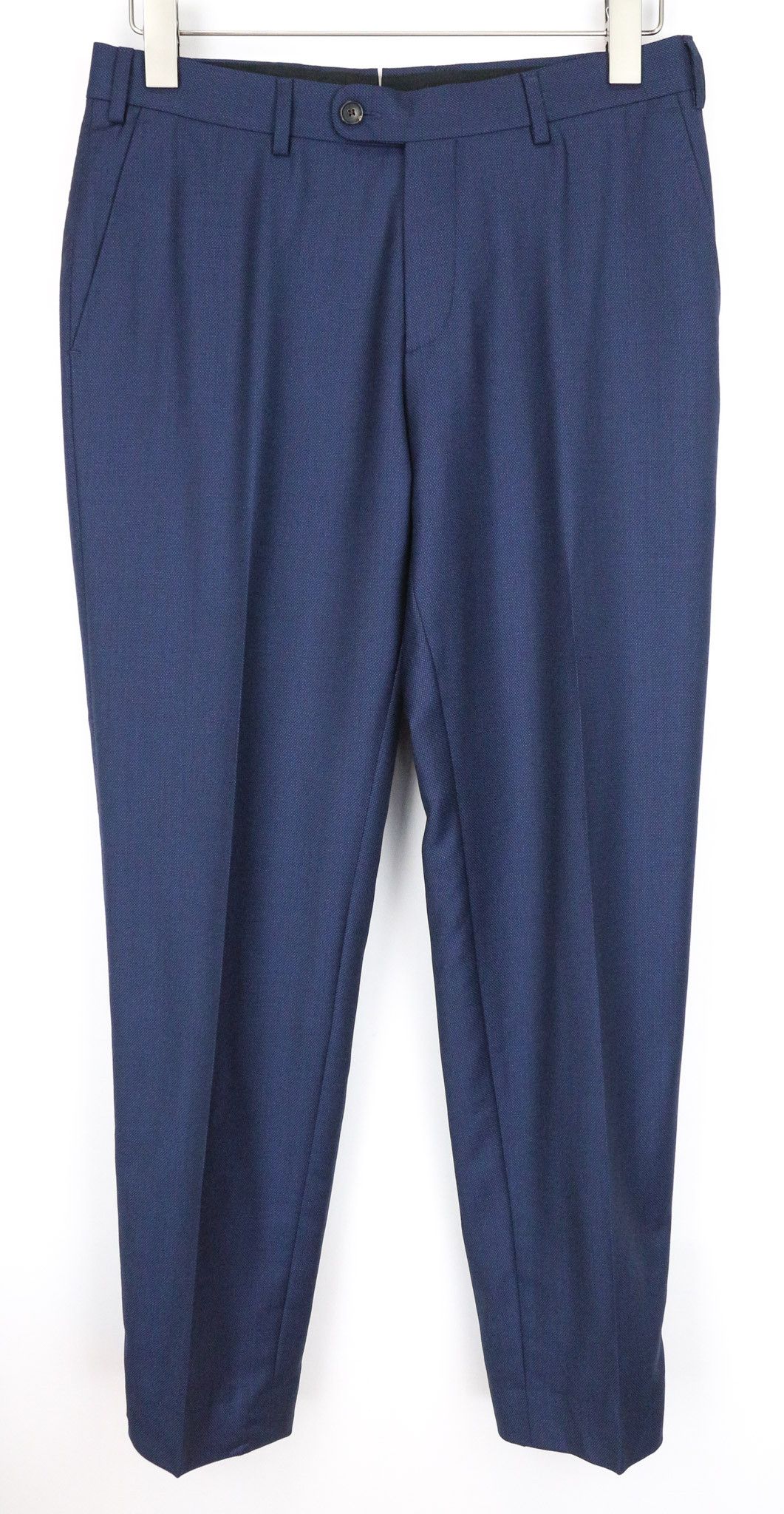 Suitsupply BRESCIA UK36S Blue Wool Pleated Front Trousers 75357 Size 36S - 1 Thumbnail