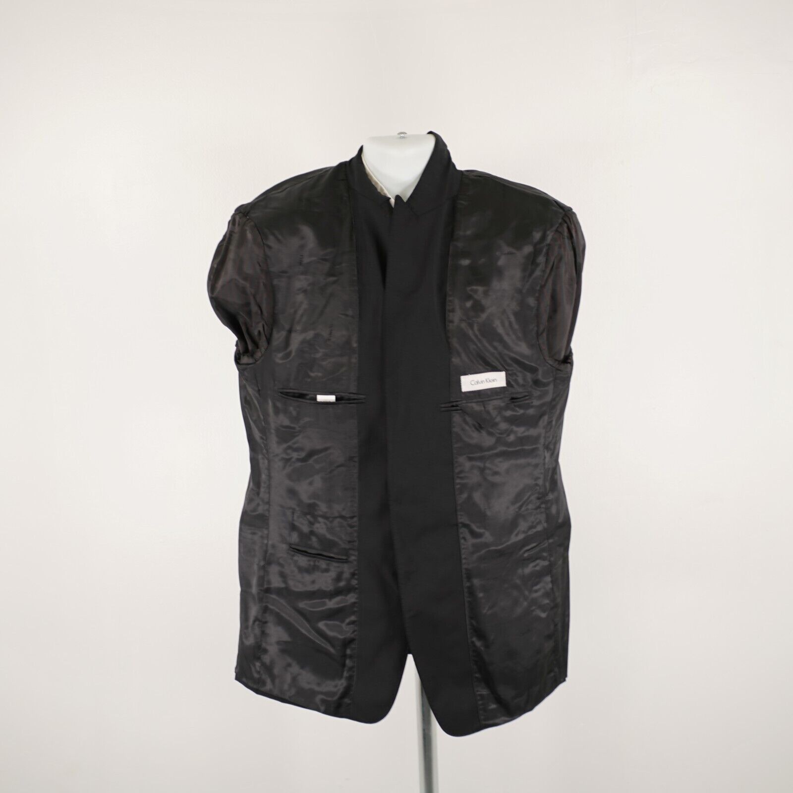 Calvin Klein Calvin Klein Black Wool Peak Label 2 Button Blazer / Suit Ja Size 40R - 11 Thumbnail