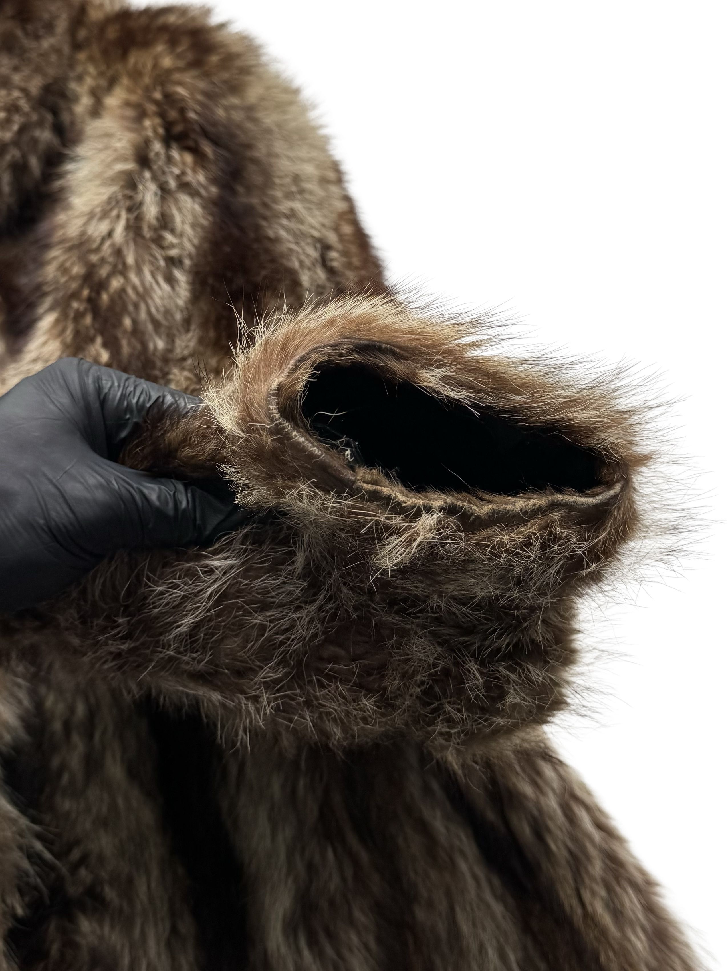 Vintage Vintage Real Fur Coat Brown Long Fur Jacket Winter Luxury Size L / US 10 / IT 46 - 7 Thumbnail